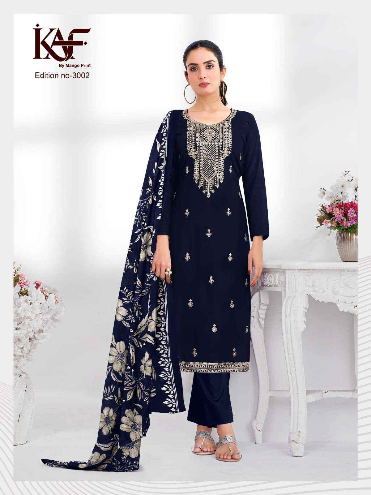 KAF Fabric 24 Carat Edition 3 Rayon Dress Material 5 Pcs Catalouge