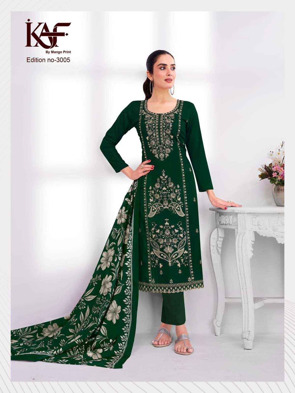KAF Fabric 24 Carat Edition 3 Rayon Dress Material 5 Pcs Catalouge