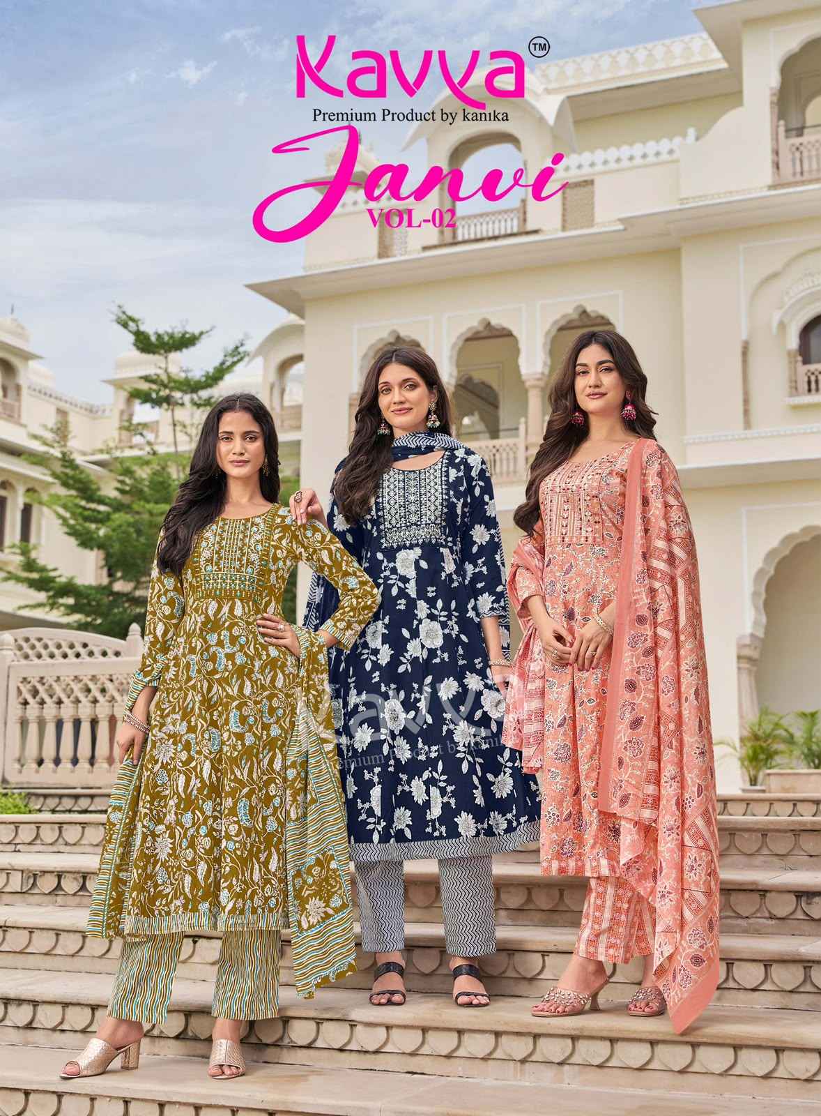 Kavya Janvi Vol 2 Malaysian Cotton Kurti Combo 10 pcs Catalogue
