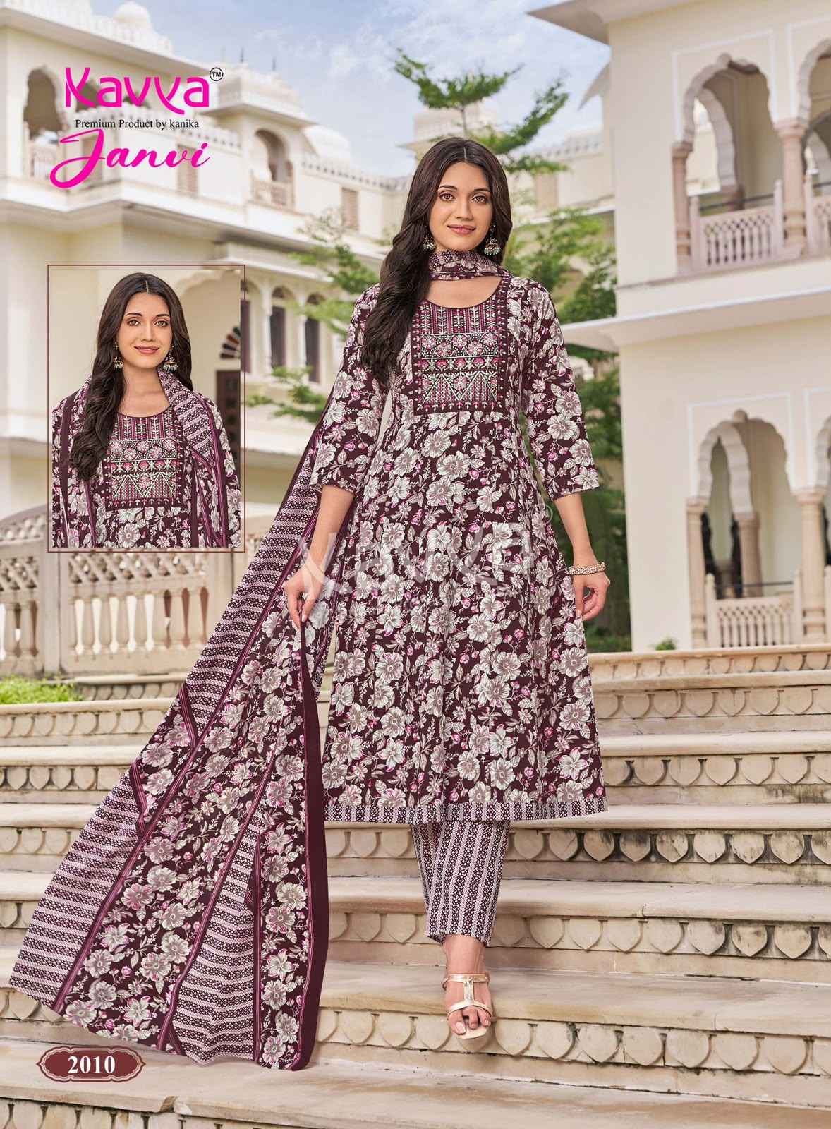 Kavya Janvi Vol 2 Malaysian Cotton Kurti Combo 10 pcs Catalogue