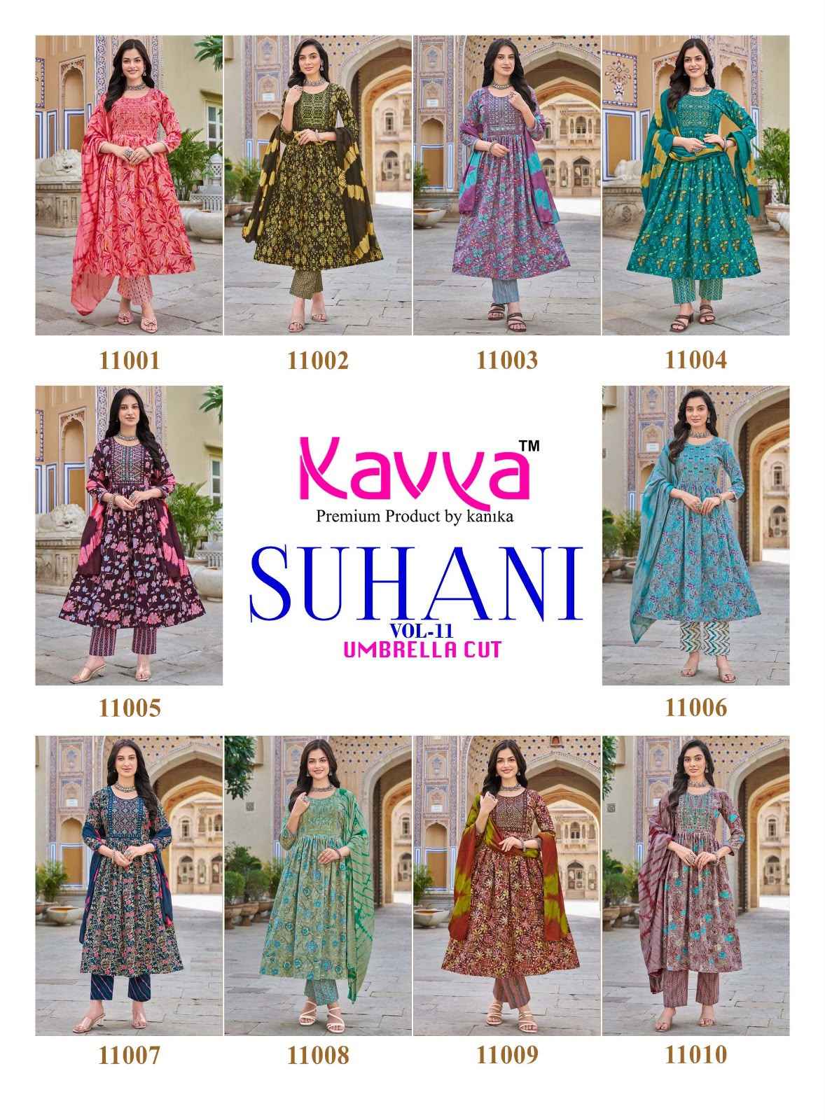 Kavya Suhani Vol 11 Viscose Kurti Combo 10 pcs Catalogue