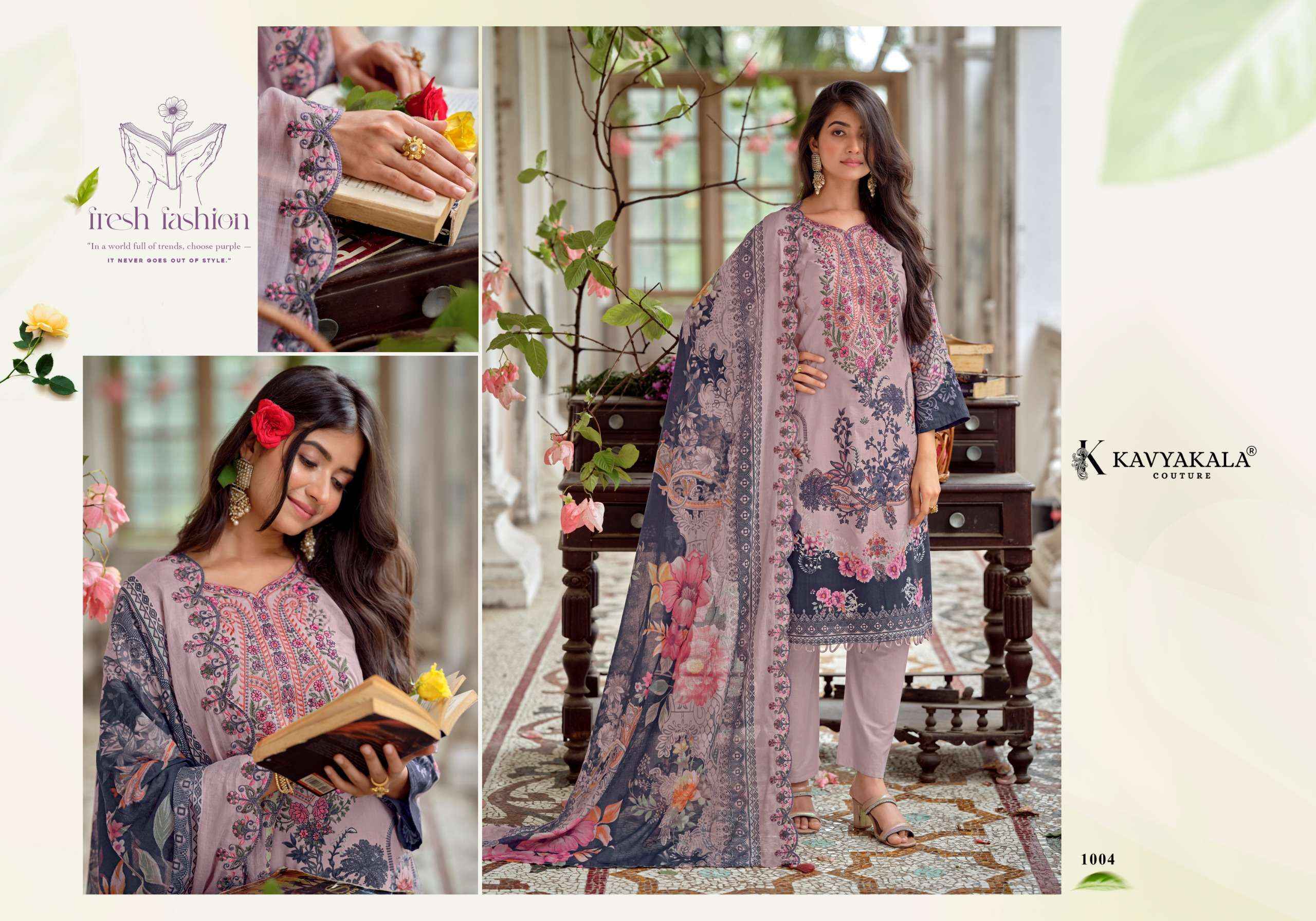 Kavyakala Anarkali Vol 26 Lawn Cotton Dress Material 8 pcs Catalogue
