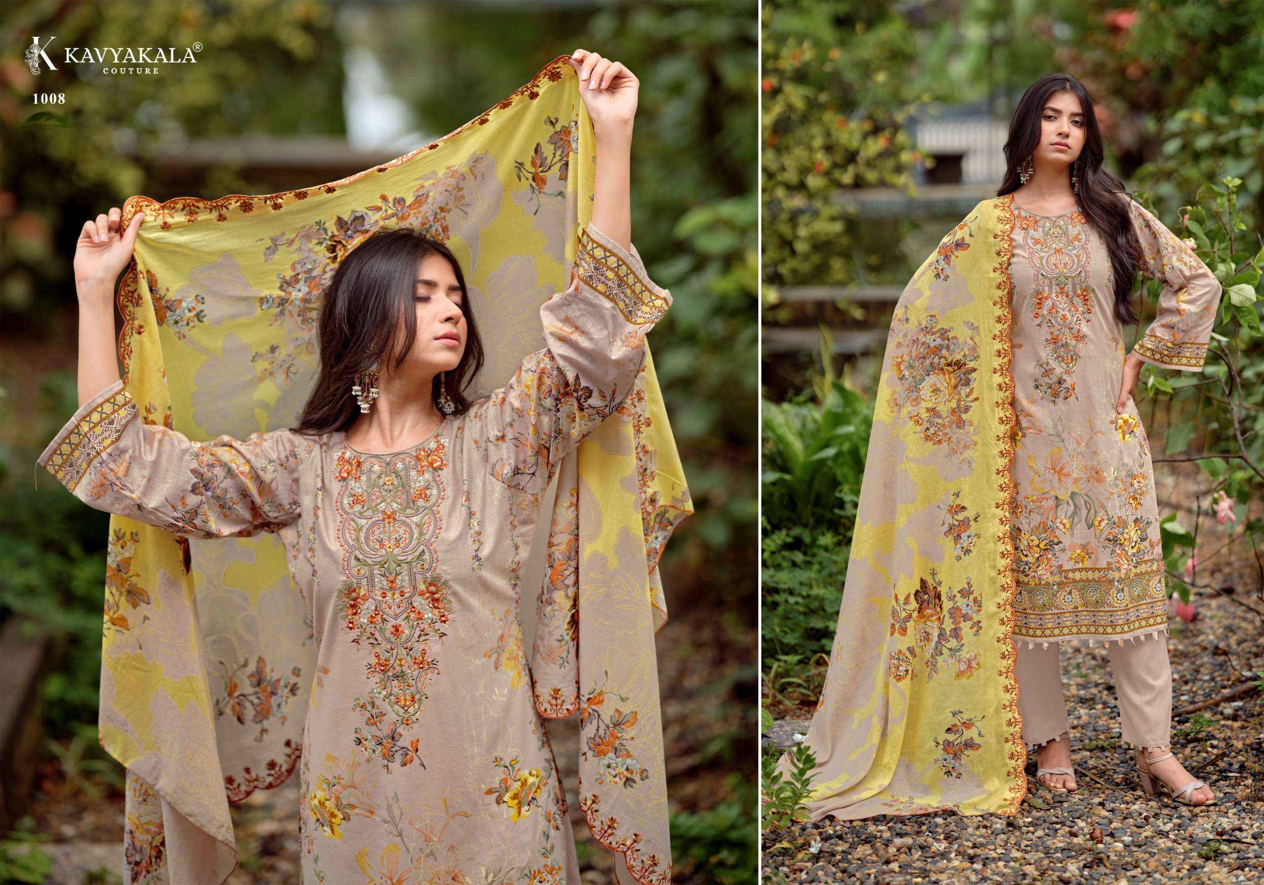 Kavyakala Anarkali Vol 26 Lawn Cotton Dress Material 8 pcs Catalogue