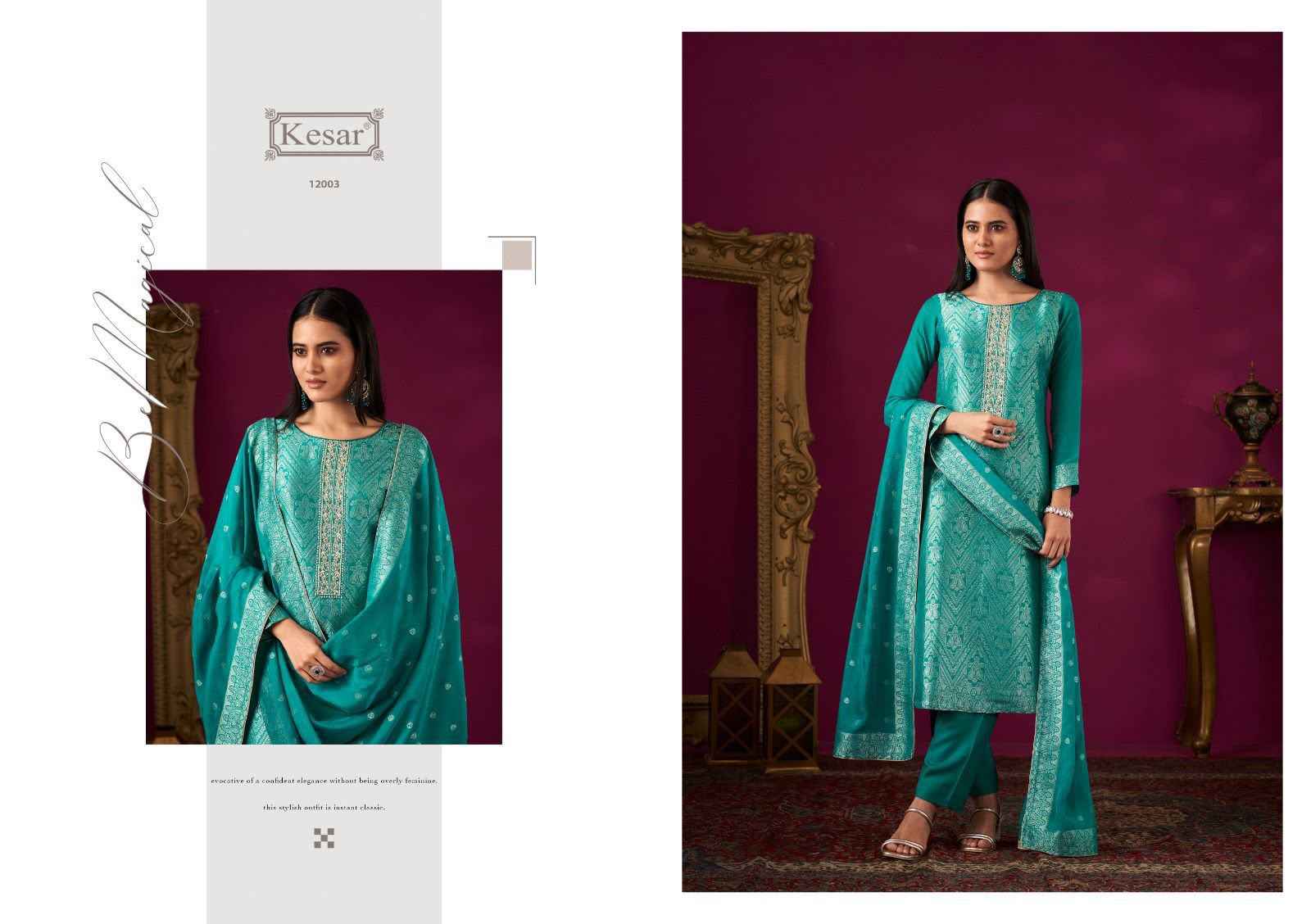 Kesar Karachi Prints Freya Banglory Silk Dress Material 4 pcs Catalogue