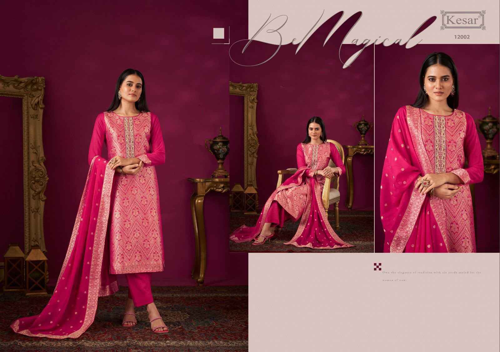 Kesar Karachi Prints Freya Banglory Silk Dress Material 4 pcs Catalogue