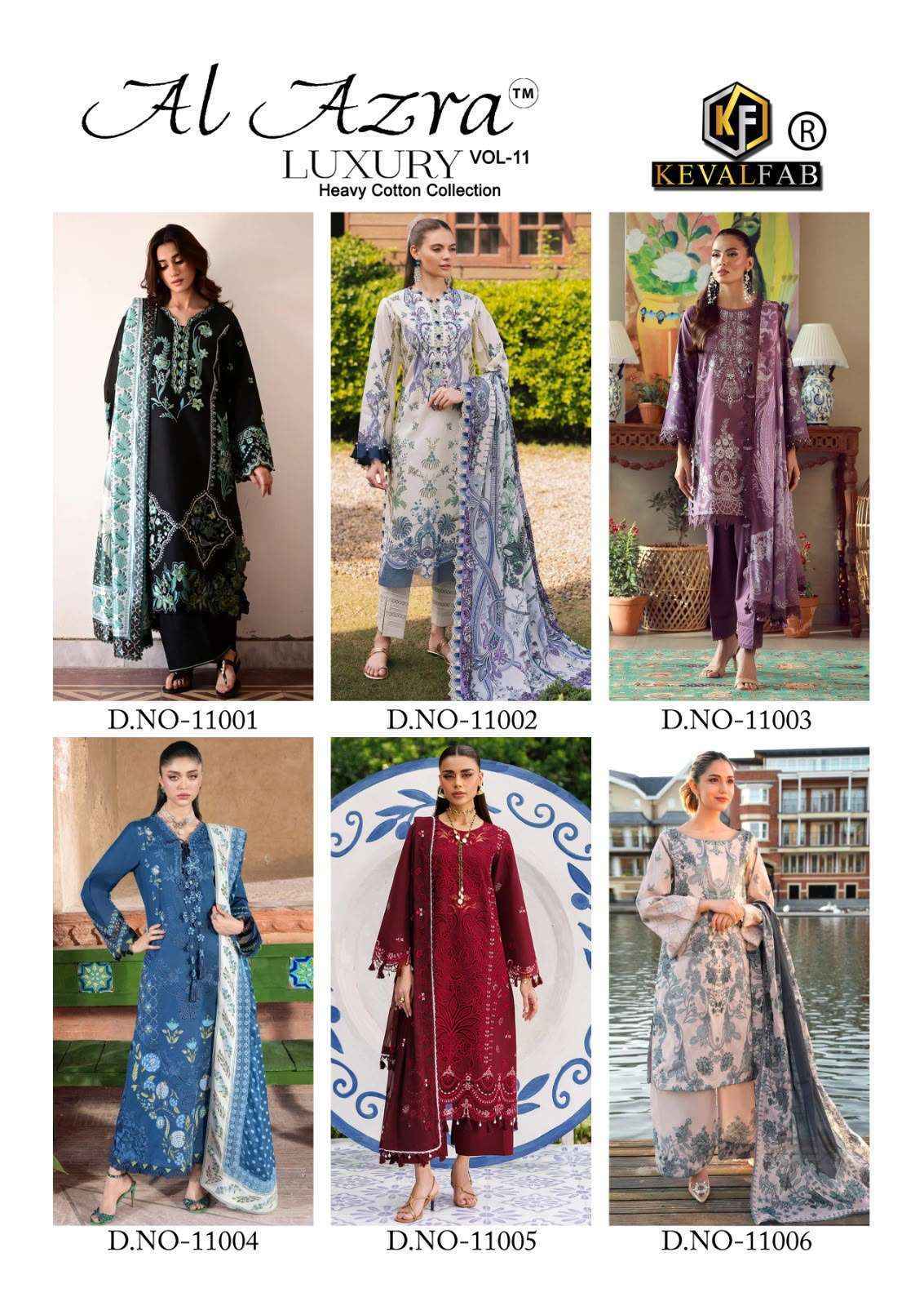 Keval Fab Al Azara Vol 11 Readymade Cotton Dress 6 pcs Catalogue