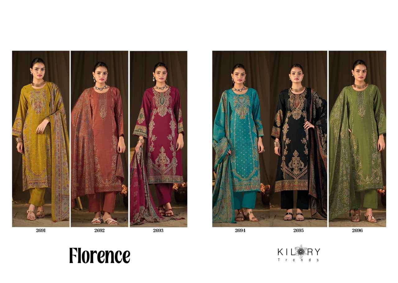 Kilory Trends Florence Muslin Dress Material 6 pcs Catalogue