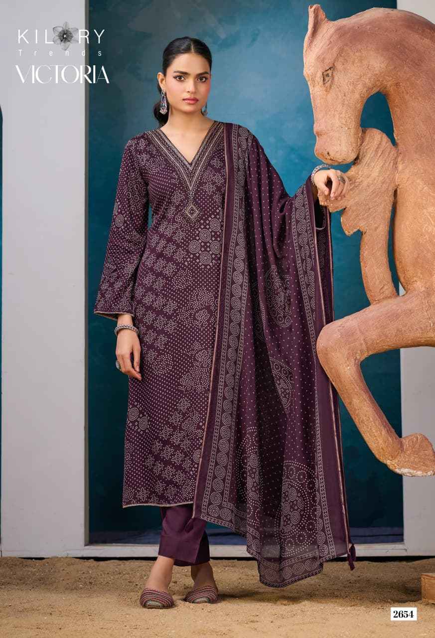Kilory Trends Victoria Gajji Silk Dress Material 6 pcs Catalogue