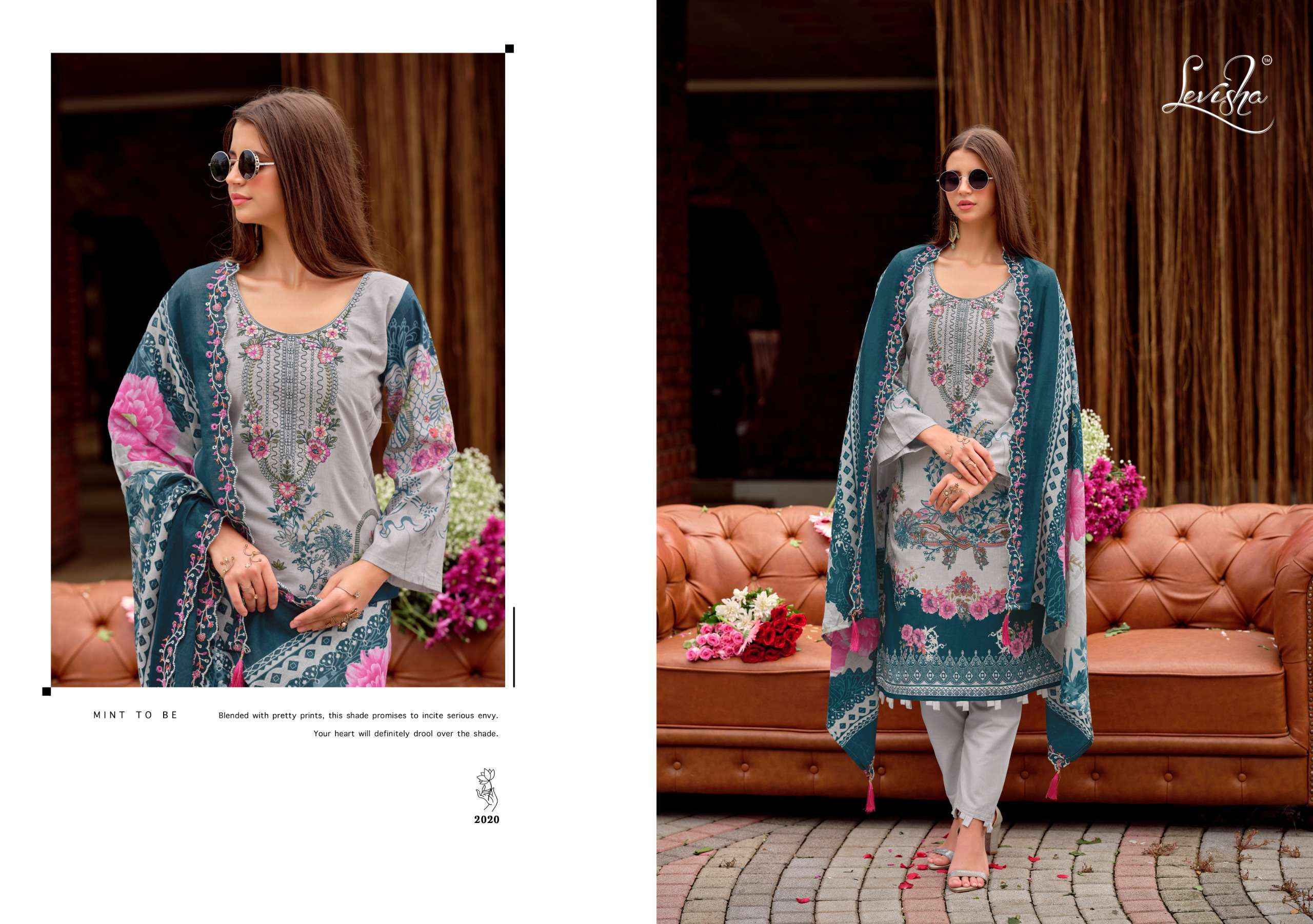 Levisha Mashakali Vol 2 Lawn Cotton Dress Material 8 pcs Catalogue