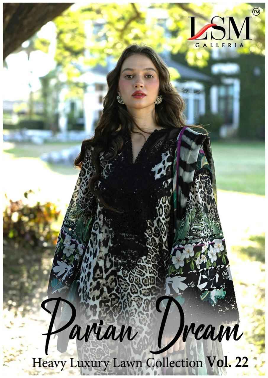 LSM Galleria Parian Dream Vol 22 Readymade Lawn Dress 6 pcs Catalogue