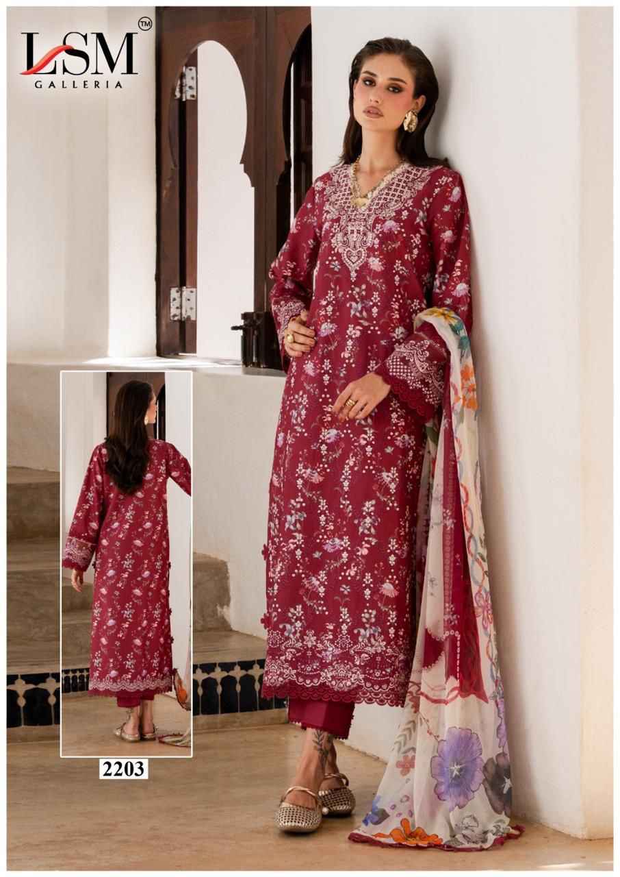 LSM Galleria Parian Dream Vol 22 Readymade Lawn Dress 6 pcs Catalogue