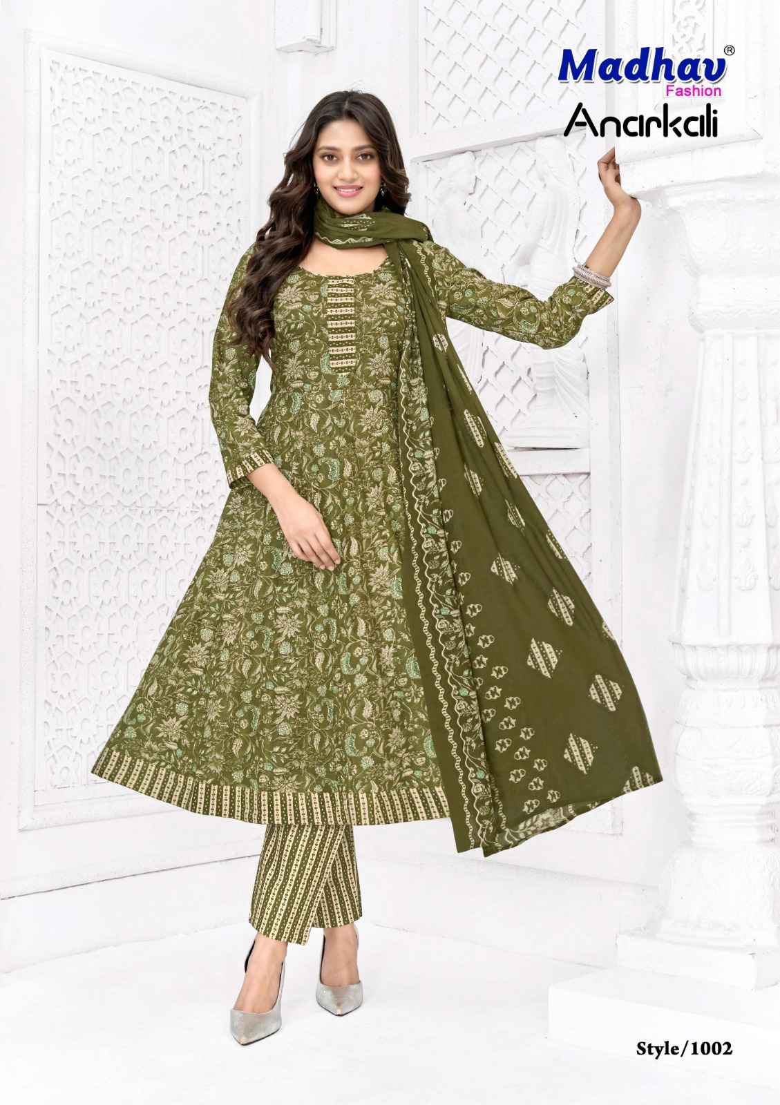 Madhav Fashion Anarkali Vol 1 Readymade Cotton Dress 8 pcs Catalogue