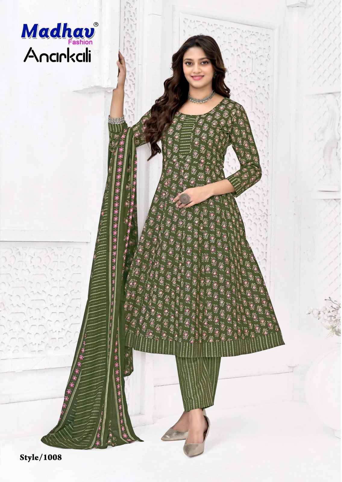 Madhav Fashion Anarkali Vol 1 Readymade Cotton Dress 8 pcs Catalogue
