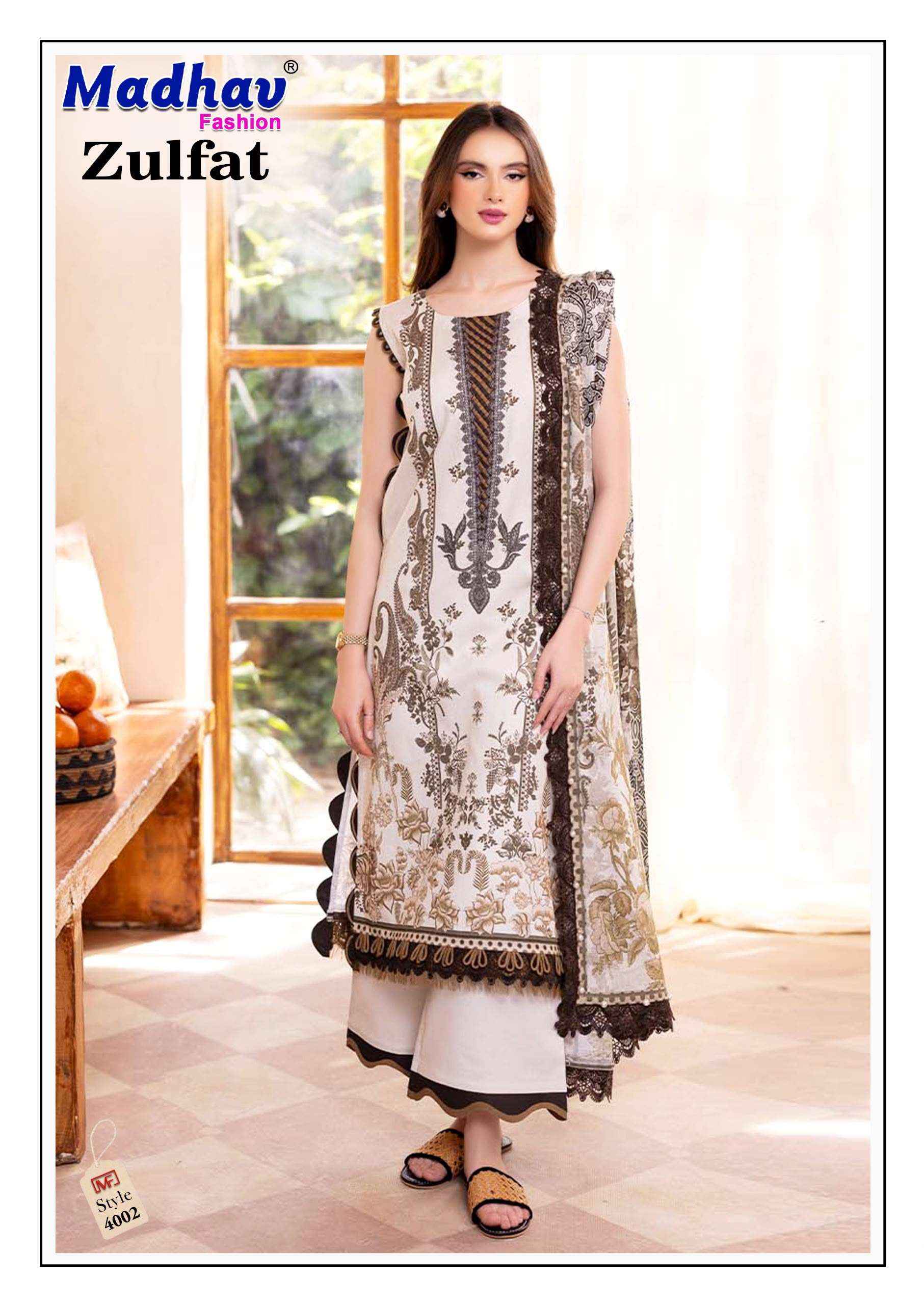 Madhav Fashion Zulfat Vol 4 Lawn Cotton Dress Material 6 pcs Catalogue