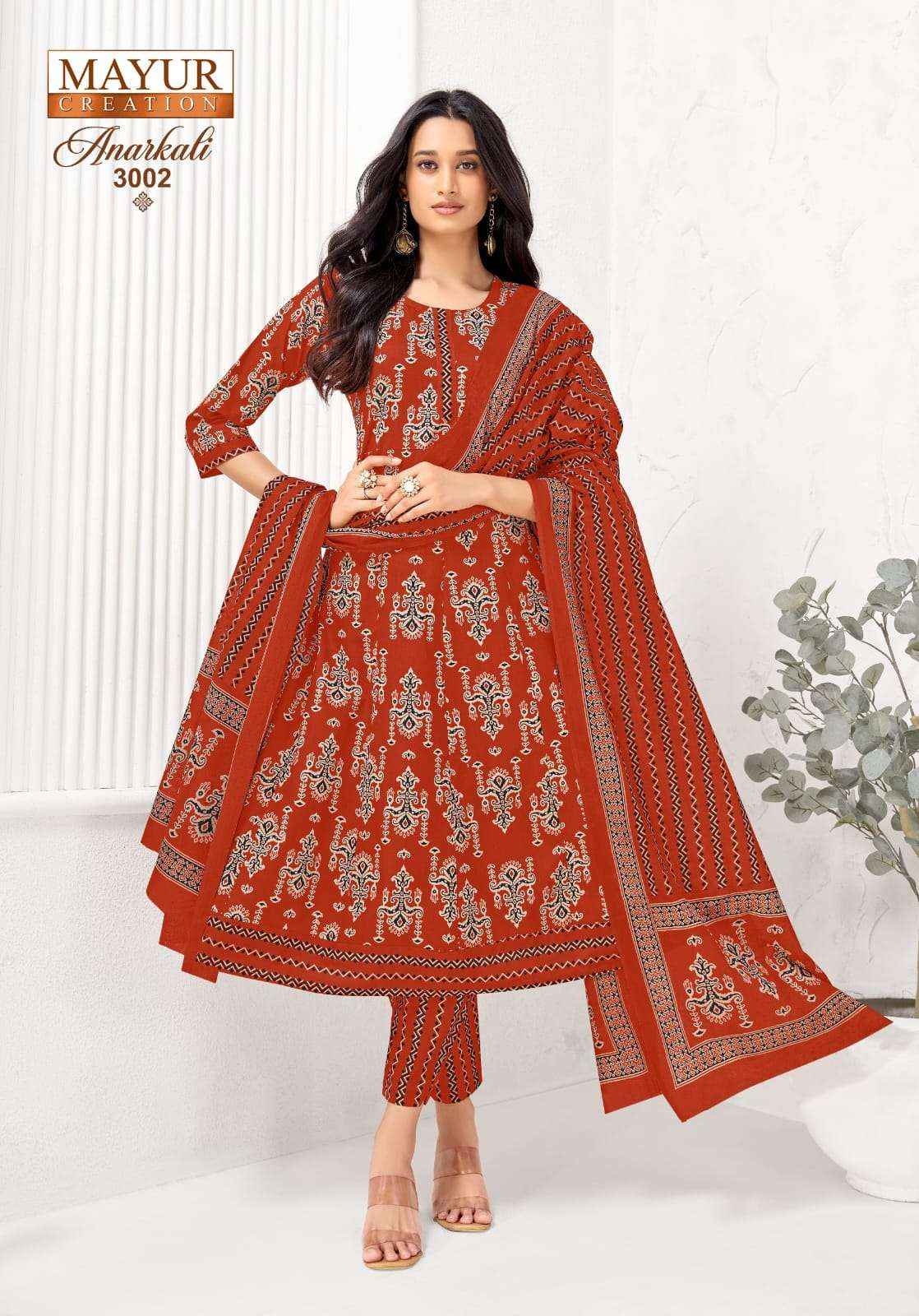 Mayur Creation Anarkali Vol 3 Readymade Cotton Dress 8 pcs Catalogue