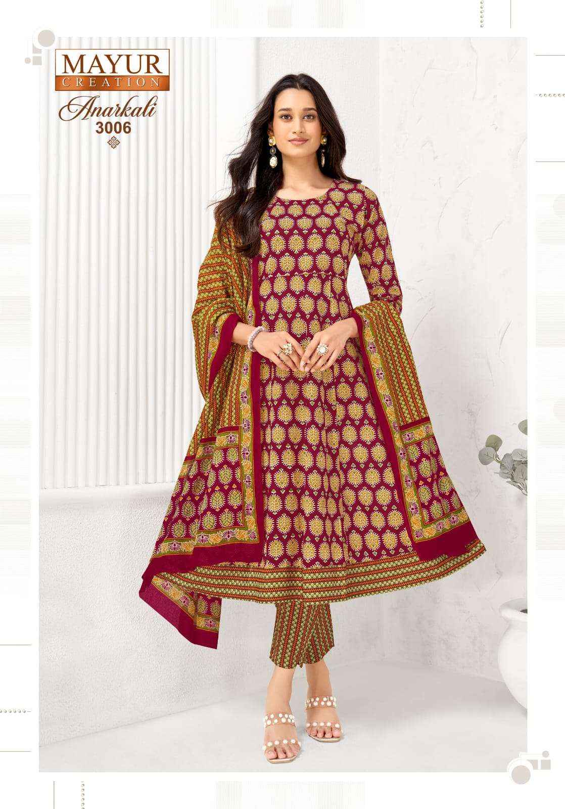 Mayur Creation Anarkali Vol 3 Readymade Cotton Dress 8 pcs Catalogue