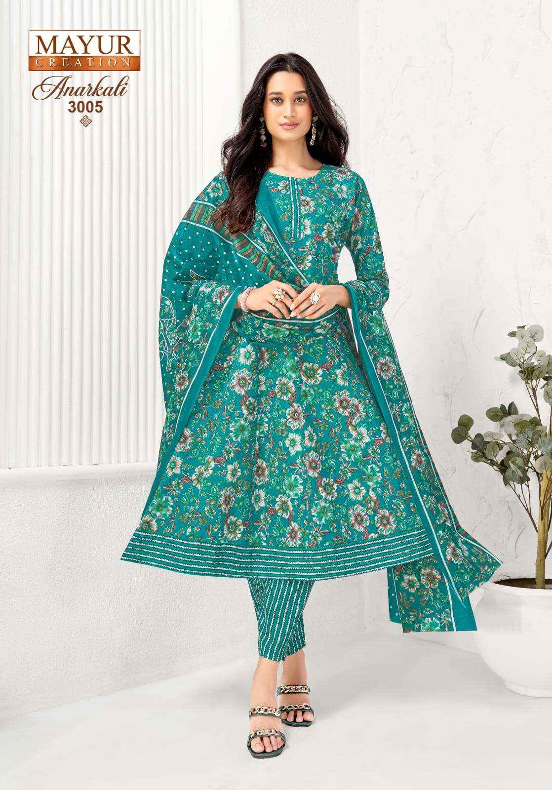 Mayur Creation Anarkali Vol 3 Readymade Cotton Dress 8 pcs Catalogue