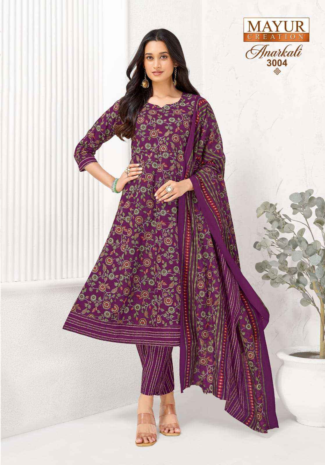 Mayur Creation Anarkali Vol 3 Readymade Cotton Dress 8 pcs Catalogue