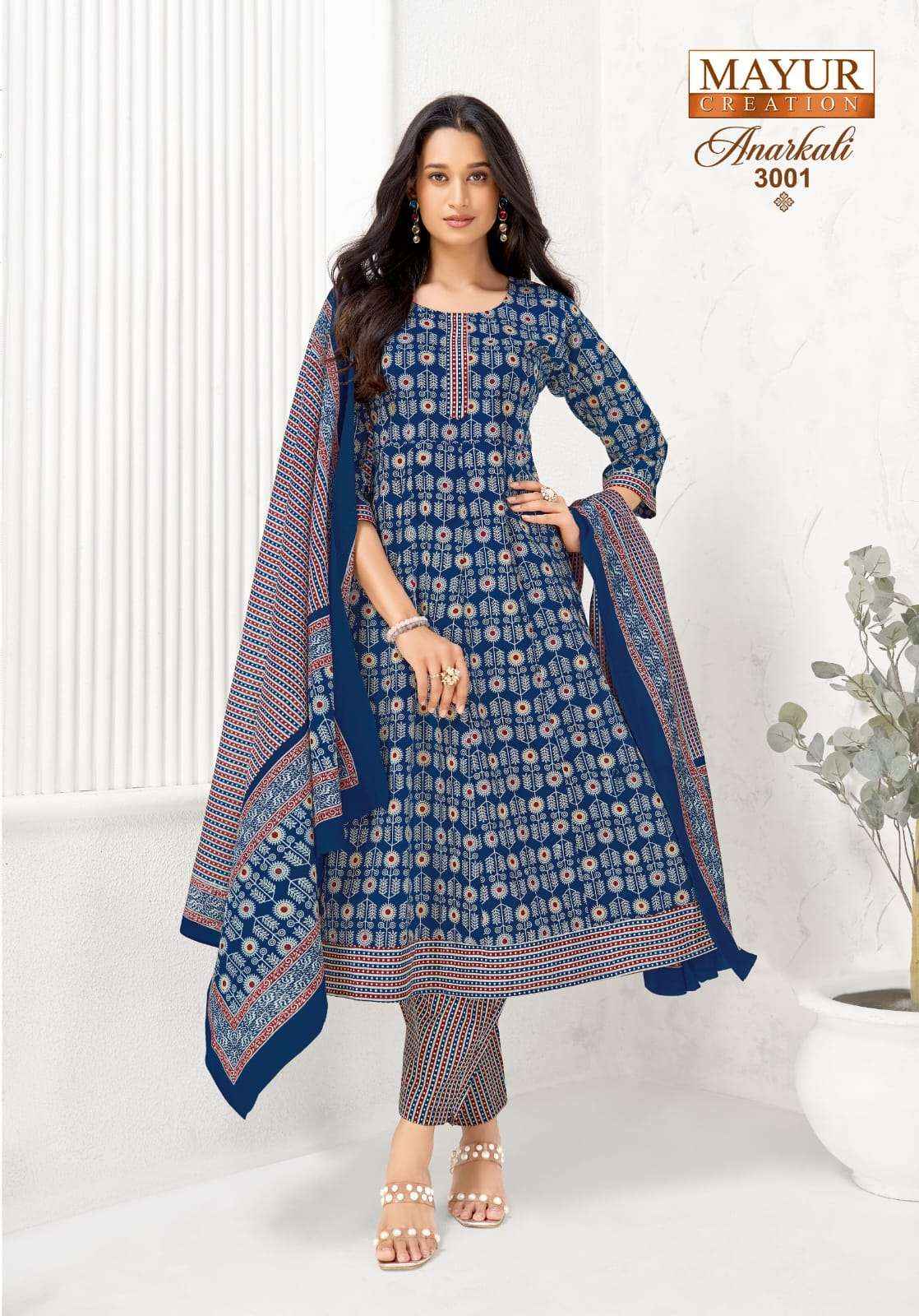 Mayur Creation Anarkali Vol 3 Readymade Cotton Dress 8 pcs Catalogue