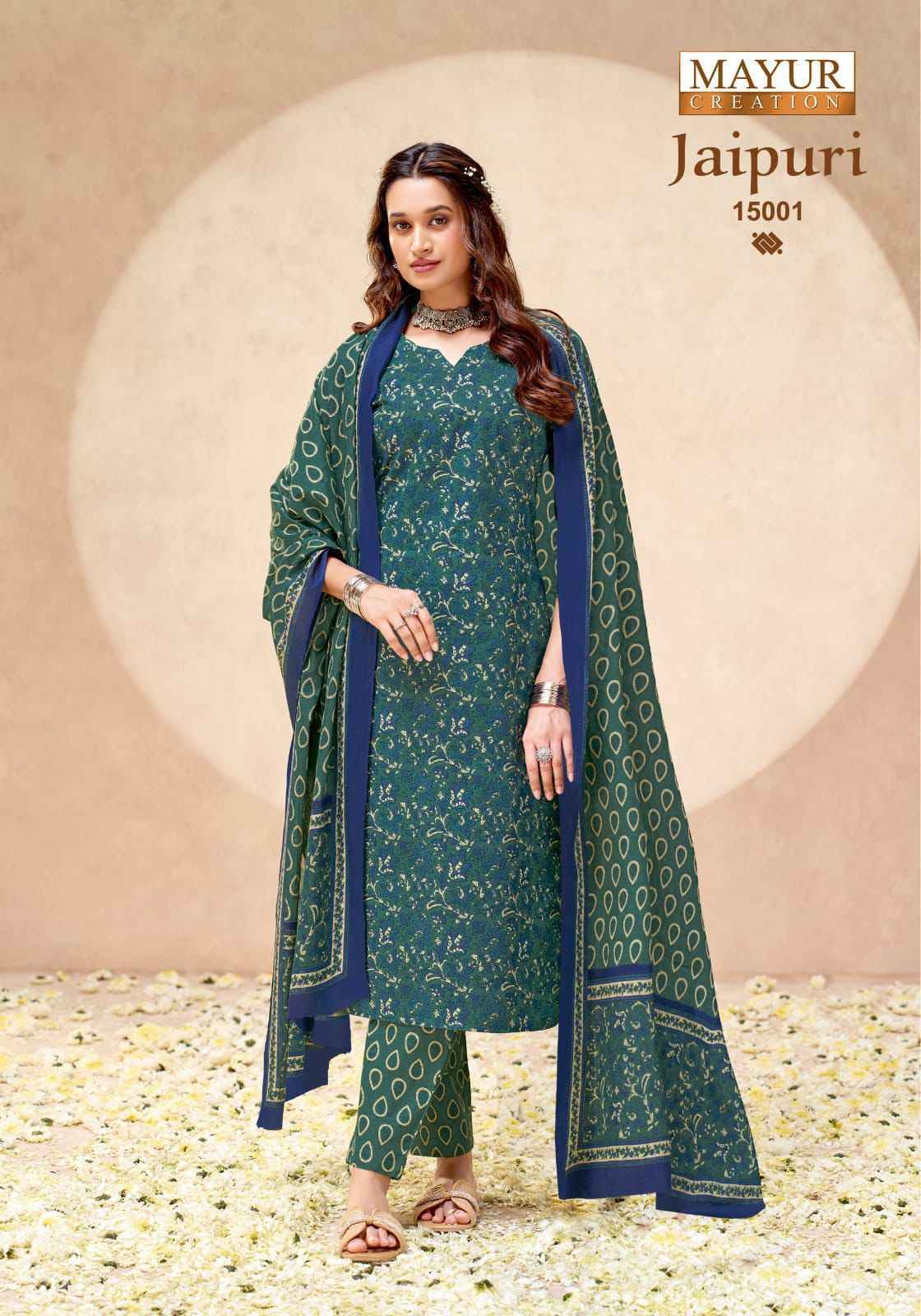 Mayur Creation Jaipuri Vol 15 Readymade Cotton Dress 10 pcs Catalogue
