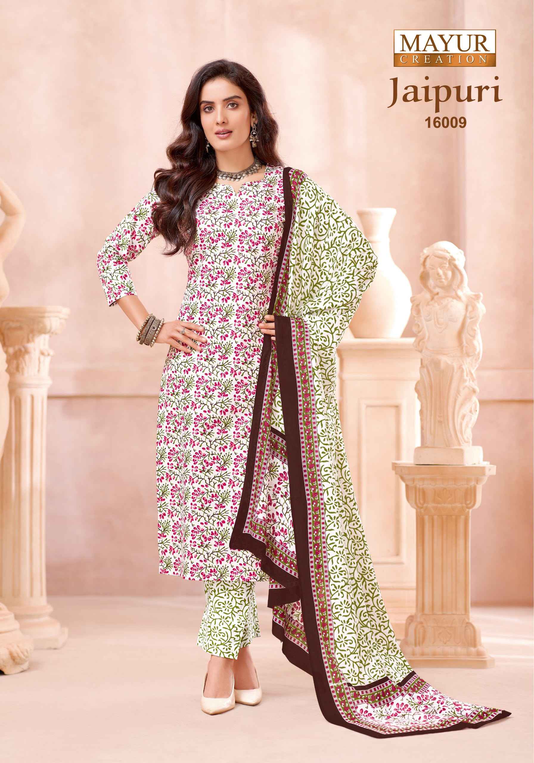 Mayur Creation Jaipuri Vol 16 Cotton Dress Material 10 pcs Catalogue