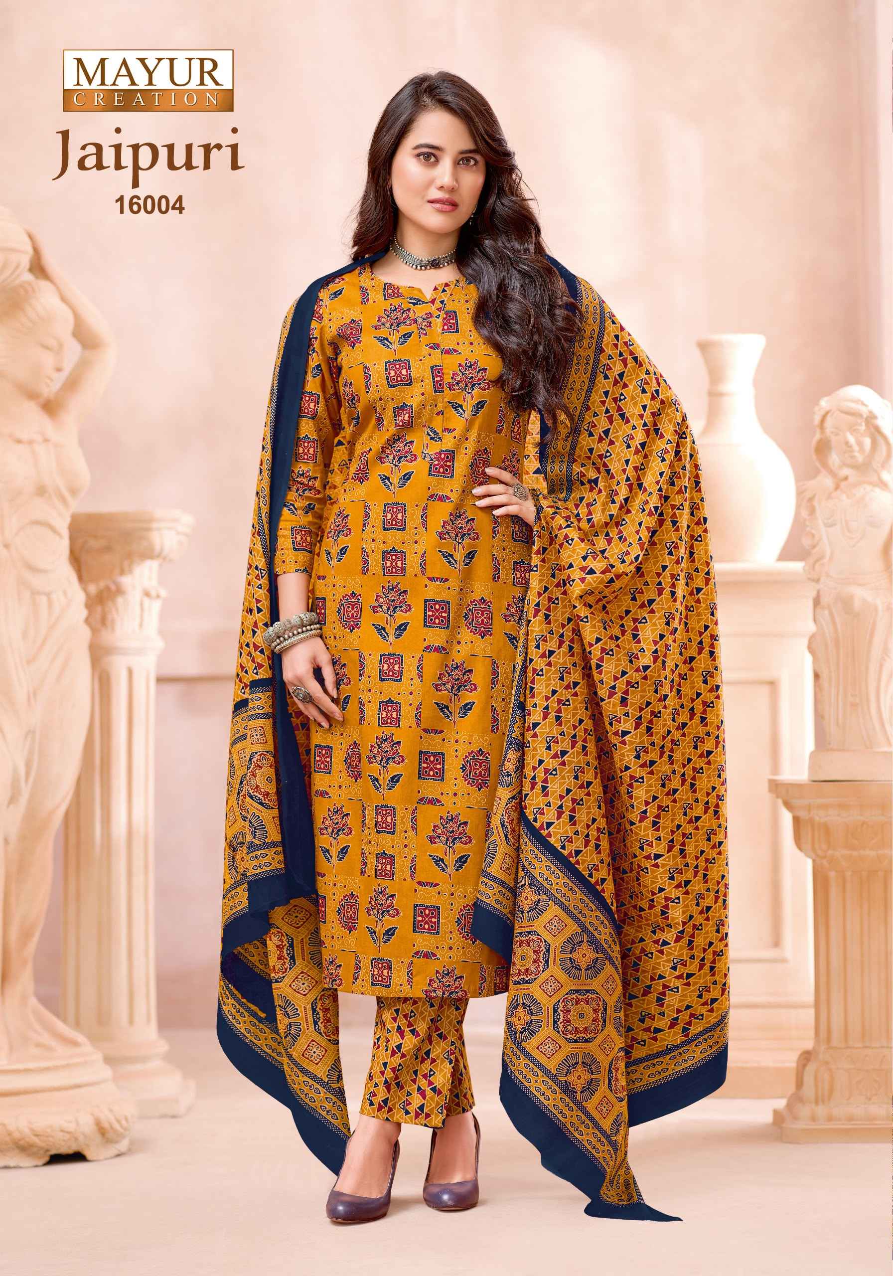 Mayur Creation Jaipuri Vol 16 Cotton Dress Material 10 pcs Catalogue