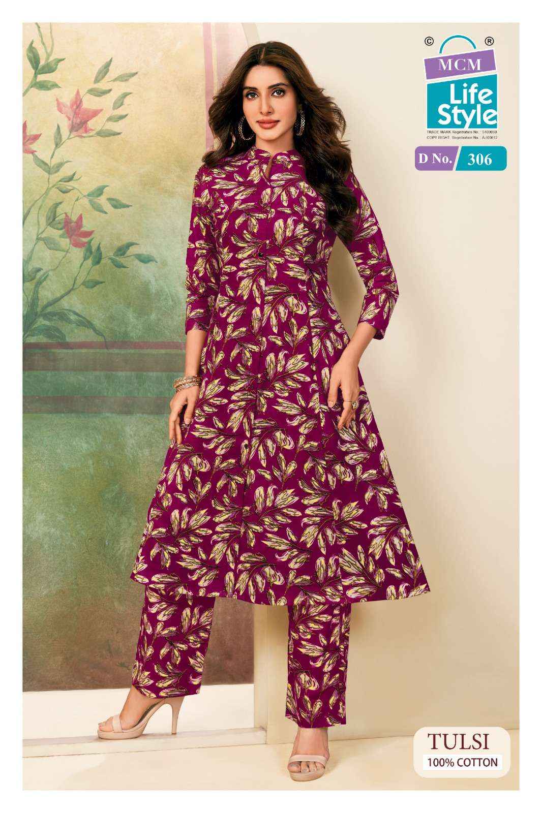 MCM Lifestyle Tulsi Vol 3 Anarkali Cotton Co Ord Set 10 pcs Catalogue