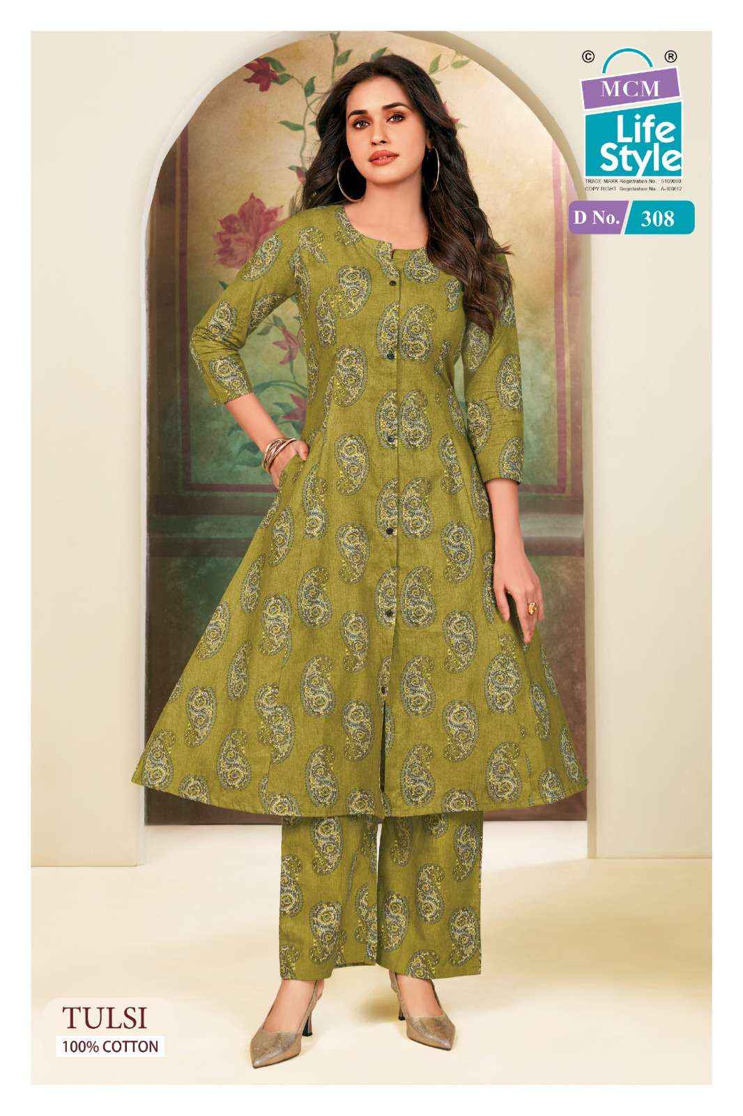 MCM Lifestyle Tulsi Vol 3 Anarkali Cotton Co Ord Set 10 pcs Catalogue