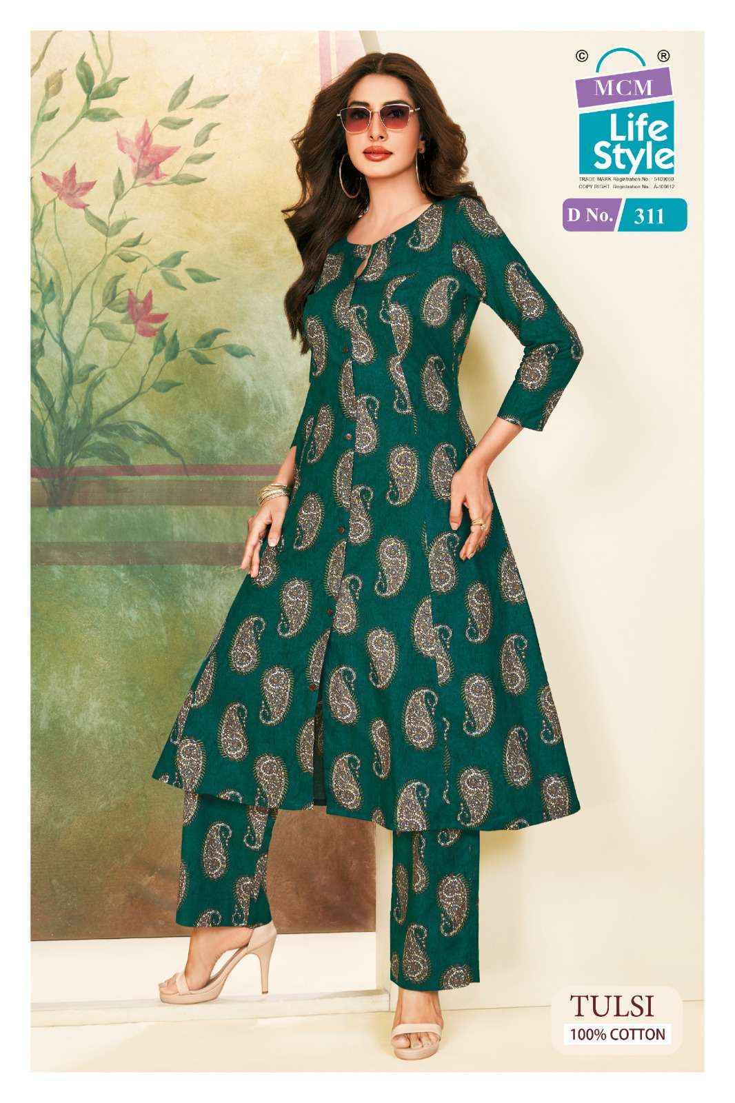 MCM Lifestyle Tulsi Vol 3 Anarkali Cotton Co Ord Set 10 pcs Catalogue