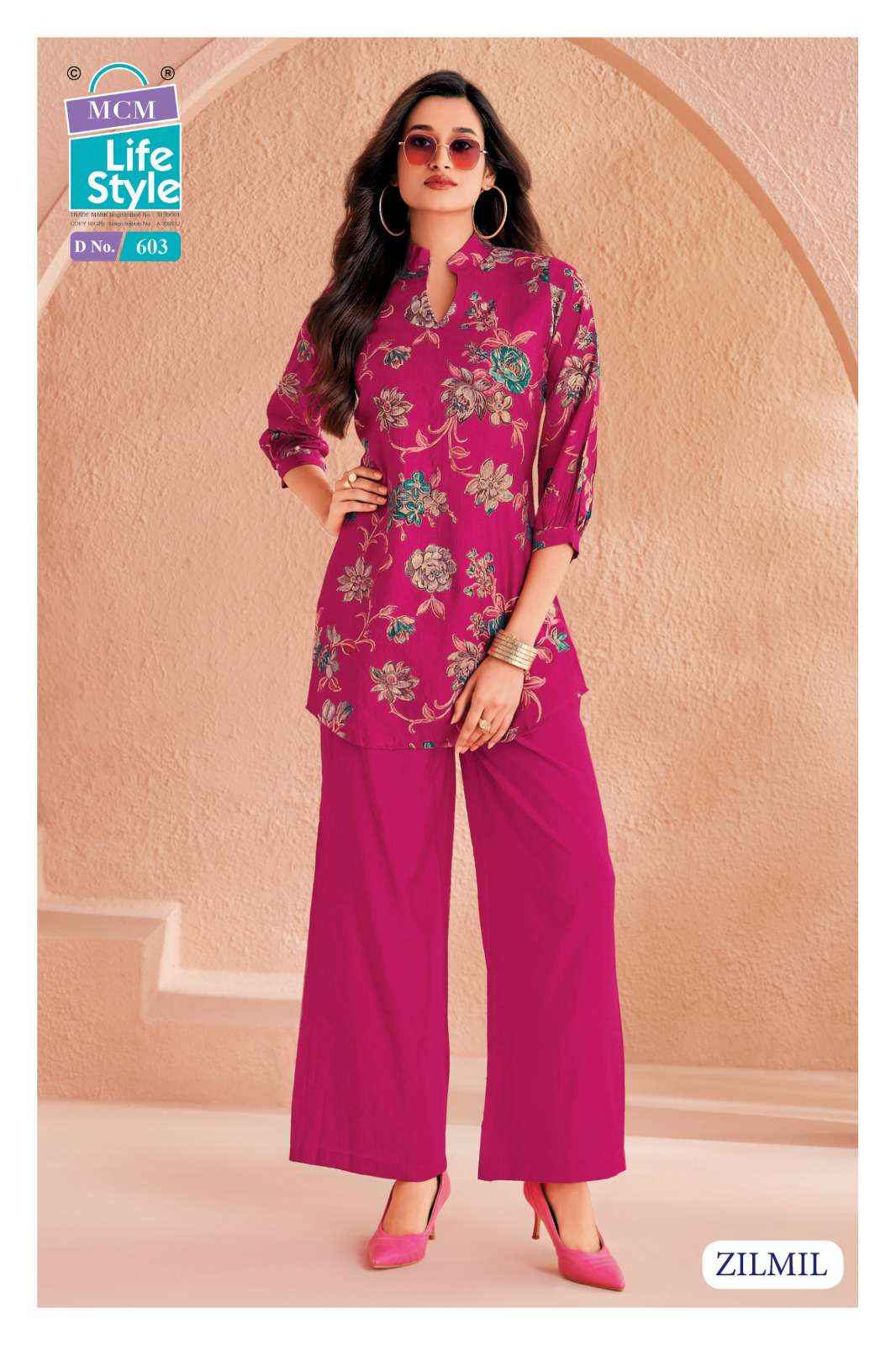 MCM Lifestyle Zilmil Vol 6 Vertican Top With Plazzo 10 pcs Catalogue