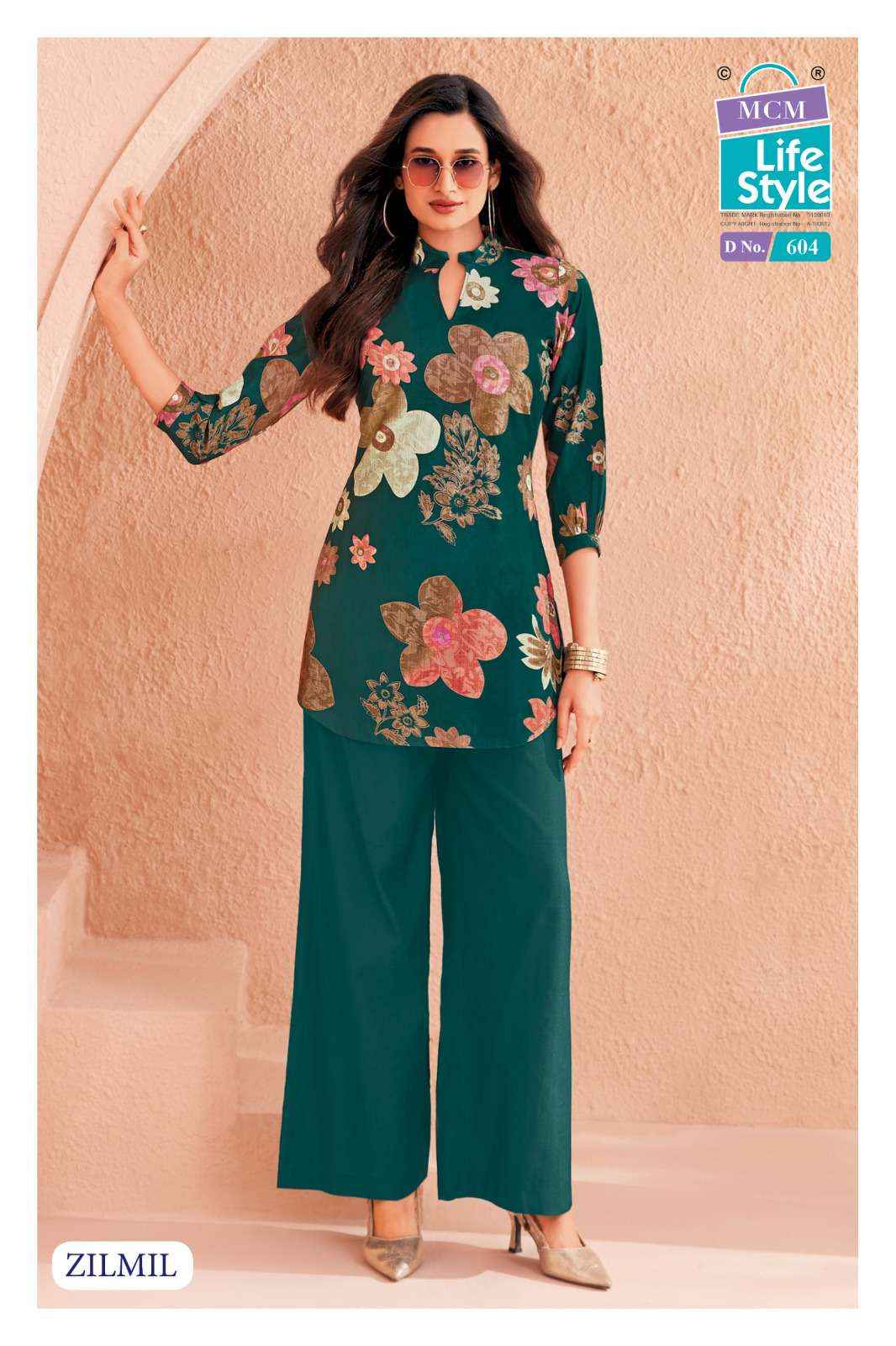 MCM Lifestyle Zilmil Vol 6 Vertican Top With Plazzo 10 pcs Catalogue