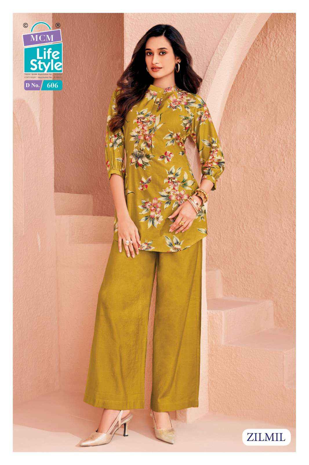 MCM Lifestyle Zilmil Vol 6 Vertican Top With Plazzo 10 pcs Catalogue
