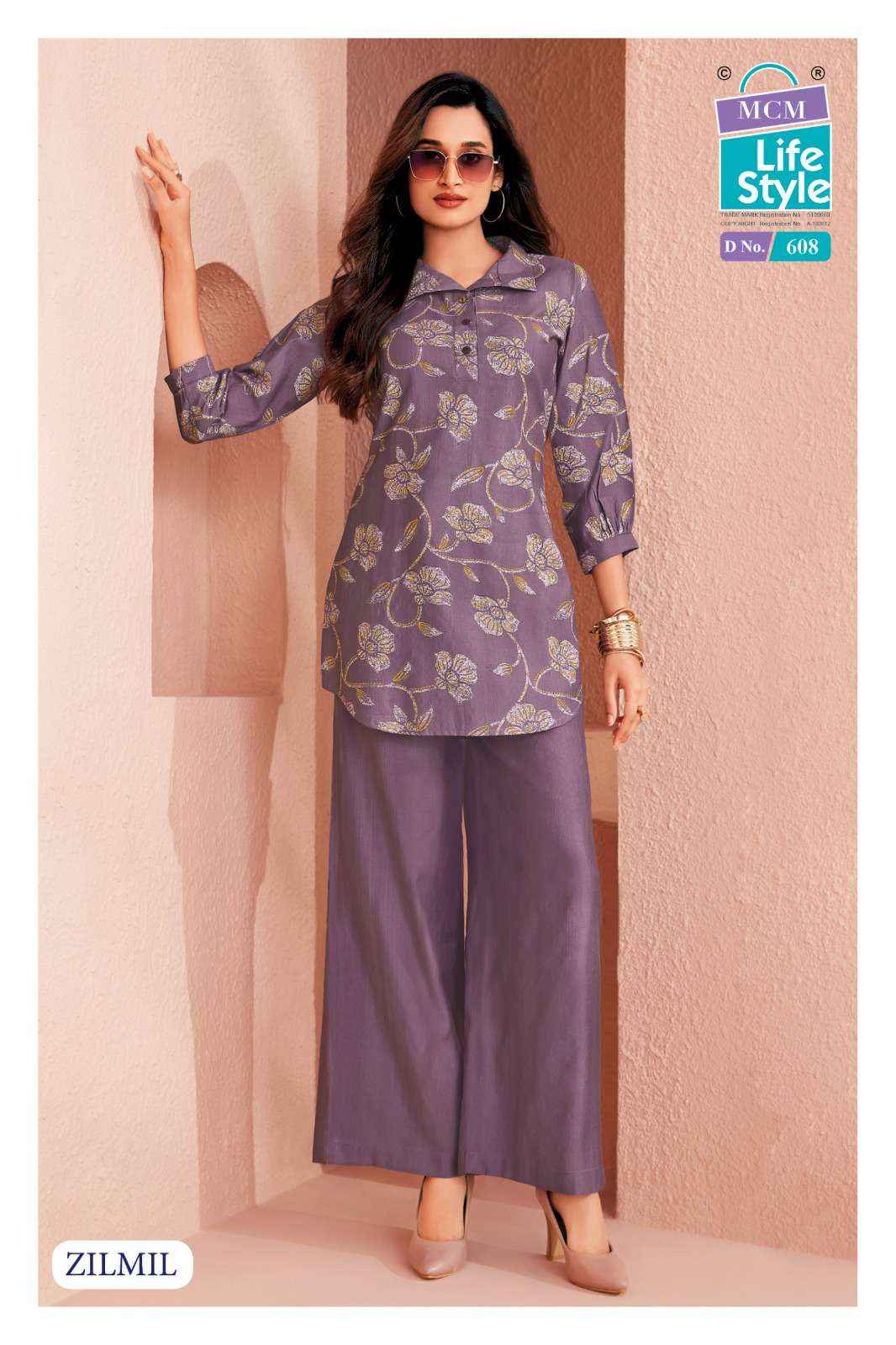 MCM Lifestyle Zilmil Vol 6 Vertican Top With Plazzo 10 pcs Catalogue