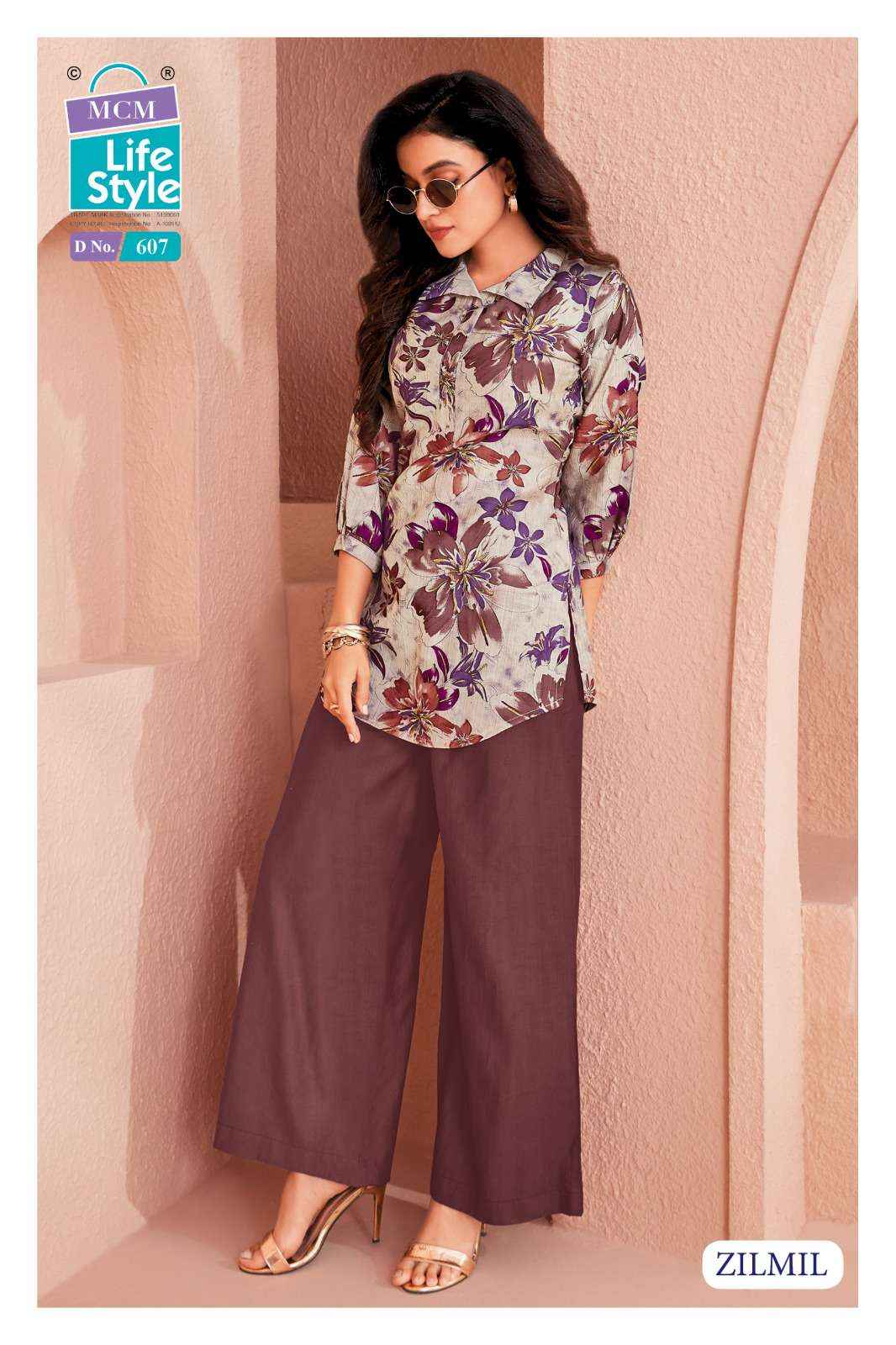 MCM Lifestyle Zilmil Vol 6 Vertican Top With Plazzo 10 pcs Catalogue