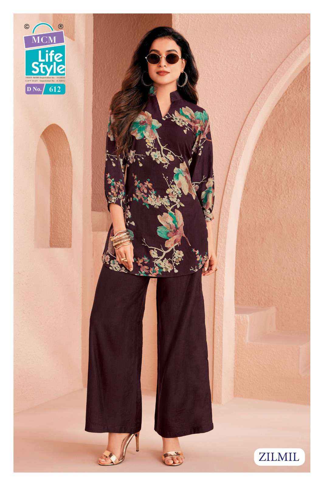 MCM Lifestyle Zilmil Vol 6 Vertican Top With Plazzo 10 pcs Catalogue