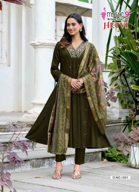 Mystic 9 Hetvi Vol 1 Gajji Silk Kurti Combo 10 pcs Catalogue