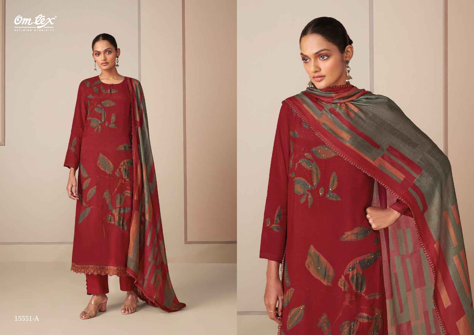 Omtex Lokita Musleen Silk Dress Material 4 Pc Catalouge