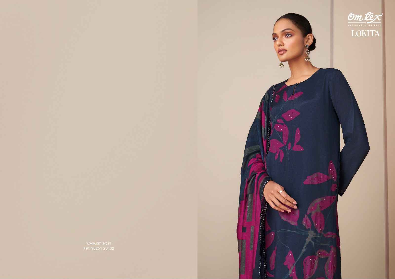 Omtex Lokita Musleen Silk Dress Material 4 Pc Catalouge