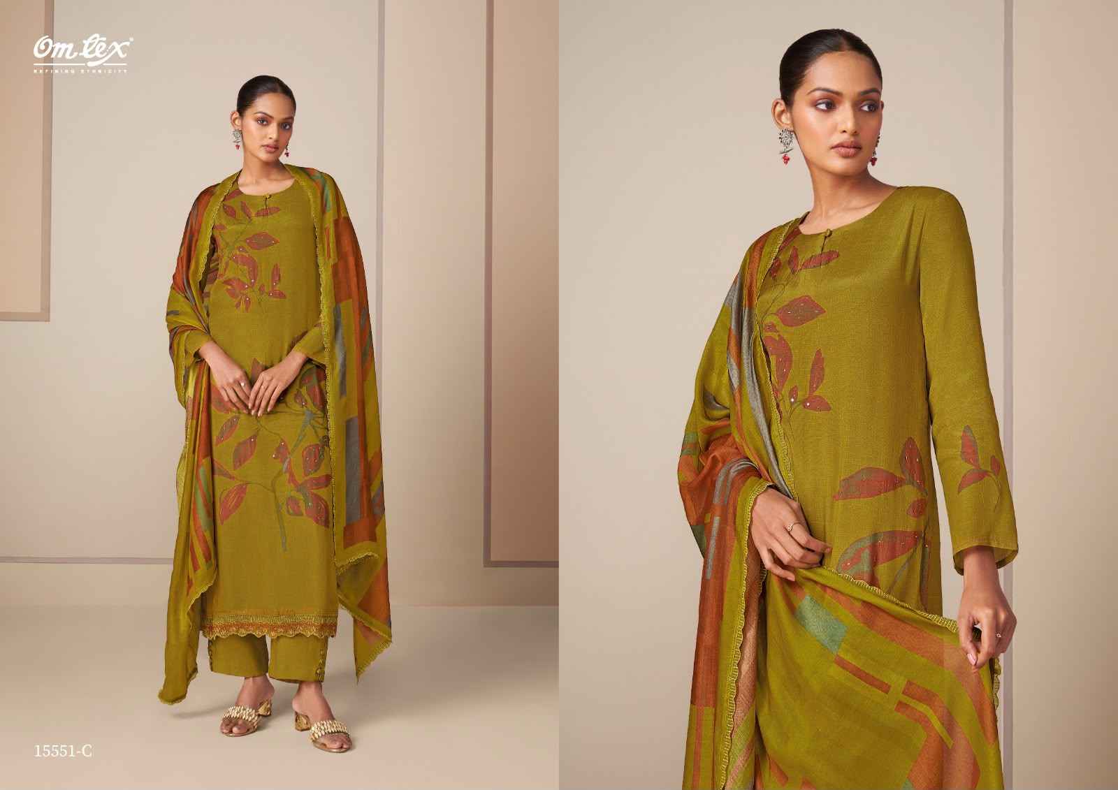 Omtex Lokita Musleen Silk Dress Material 4 Pc Catalouge