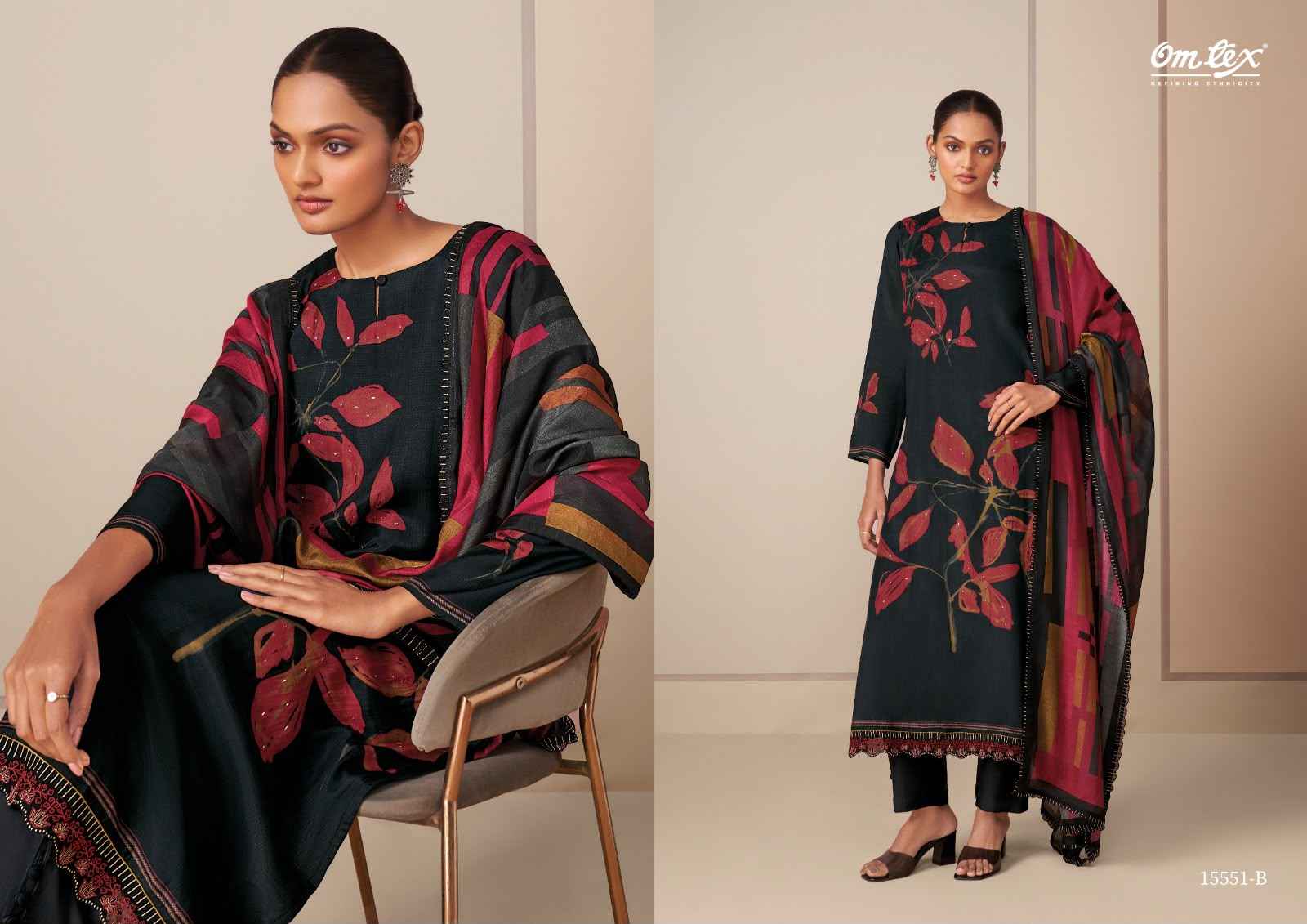 Omtex Lokita Musleen Silk Dress Material 4 Pc Catalouge