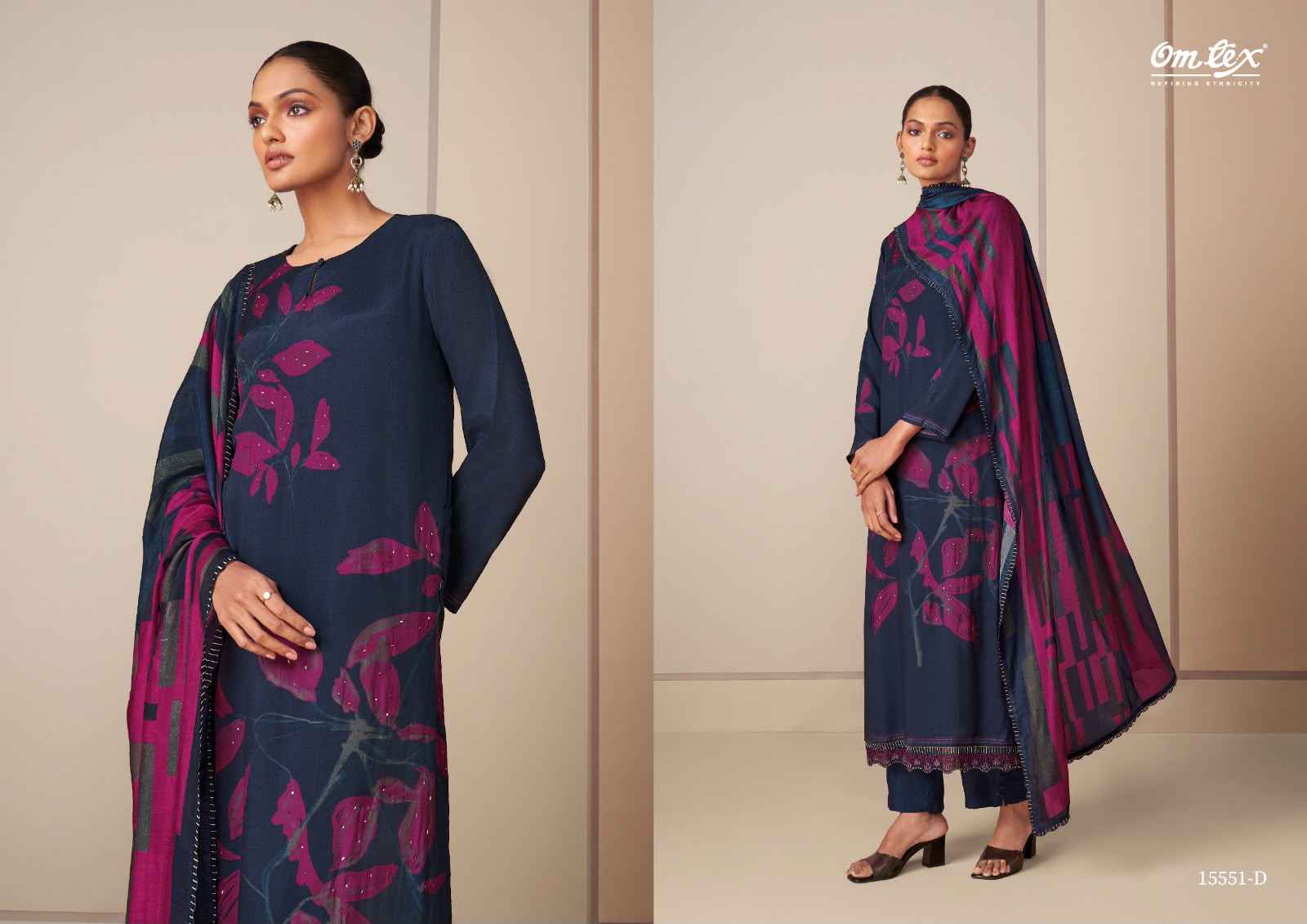 Omtex Lokita Musleen Silk Dress Material 4 Pc Catalouge