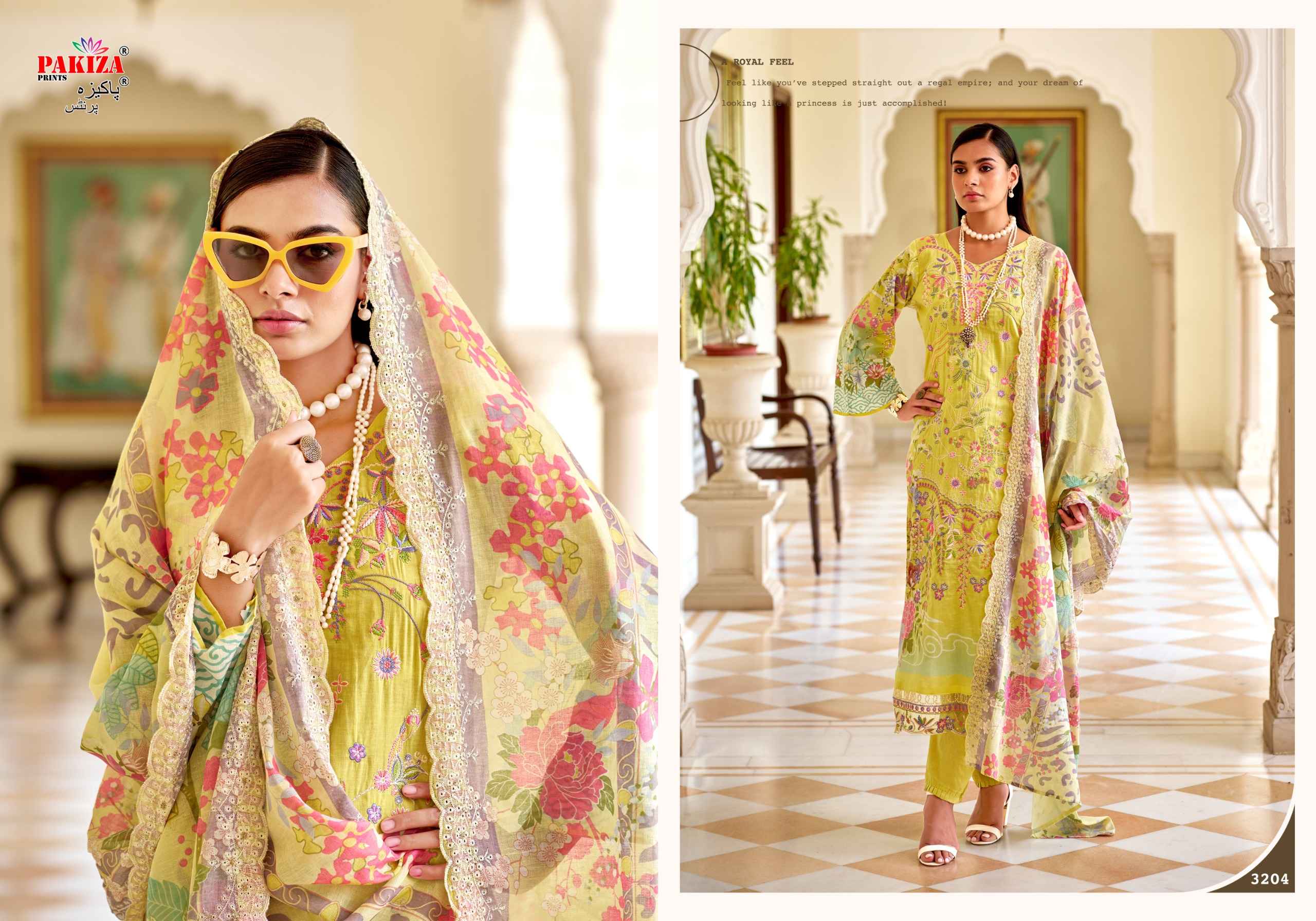 Pakiza Prints Farah Vol 32 Lawn Dress Material 10 pcs Catalogue