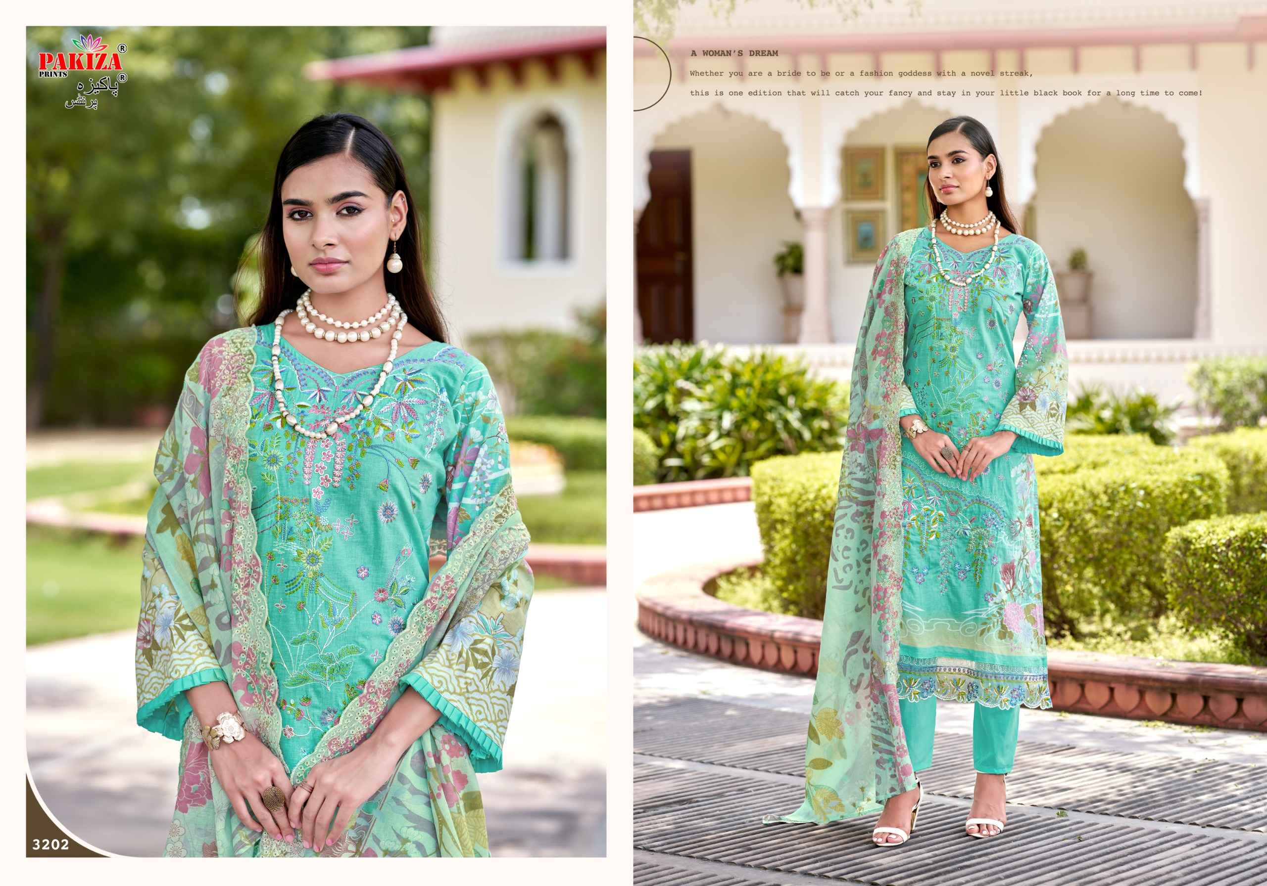 Pakiza Prints Farah Vol 32 Lawn Dress Material 10 pcs Catalogue