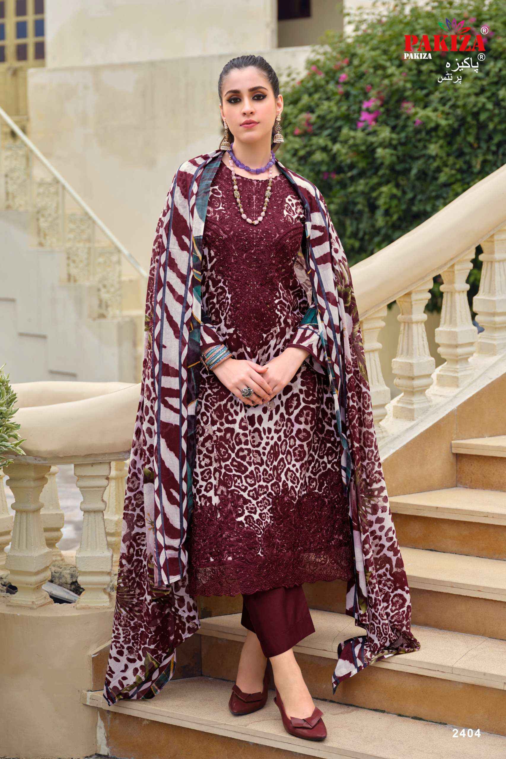 Pakiza Prints Gulnawaz Vol 24 Lawn Cotton Dress Material 4 pcs Catalogue