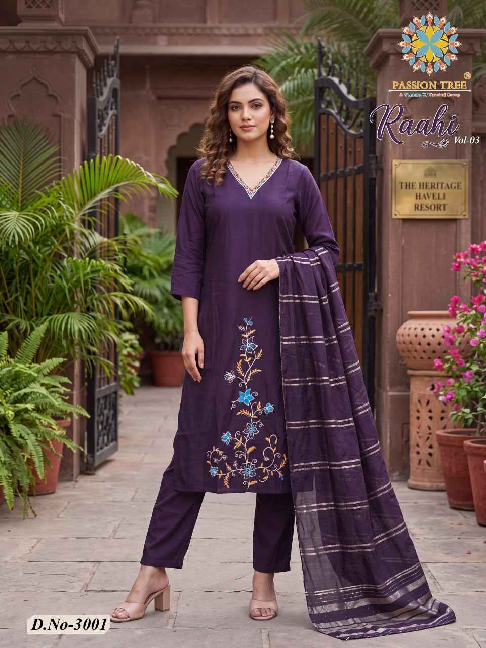 Passion Tree Raahi Vol 3 Roman Silk Kurti Combo 8 pcs Catalogue