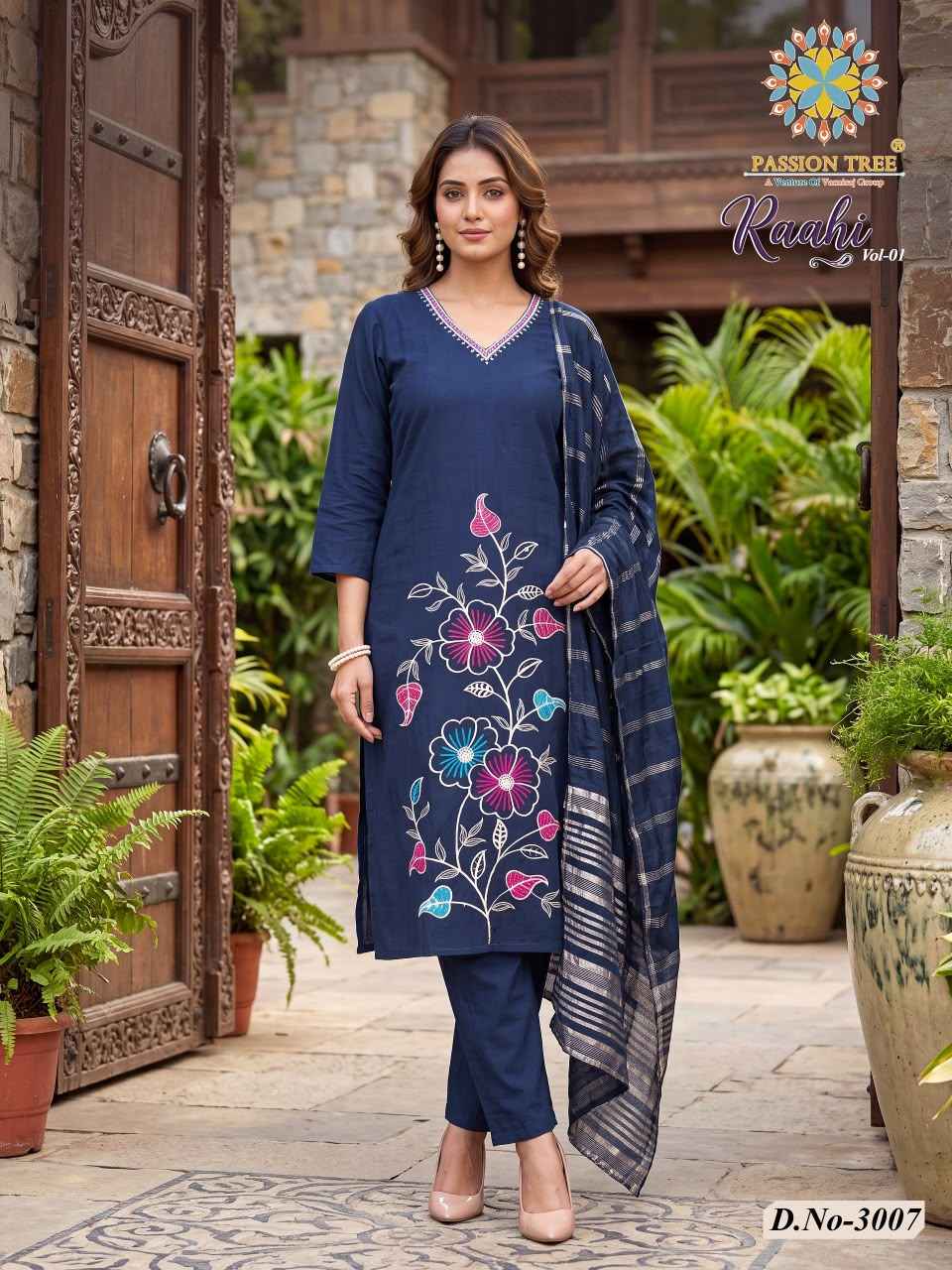 Passion Tree Raahi Vol 3 Roman Silk Kurti Combo 8 pcs Catalogue