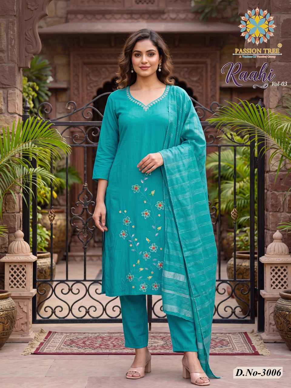 Passion Tree Raahi Vol 3 Roman Silk Kurti Combo 8 pcs Catalogue