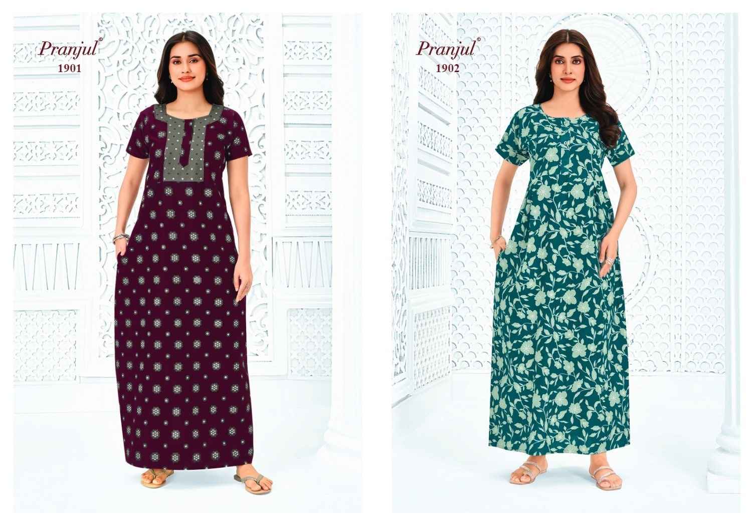 Pranjul Pragati Vol 19 Cotton Nighty 15 pcs Catalogue