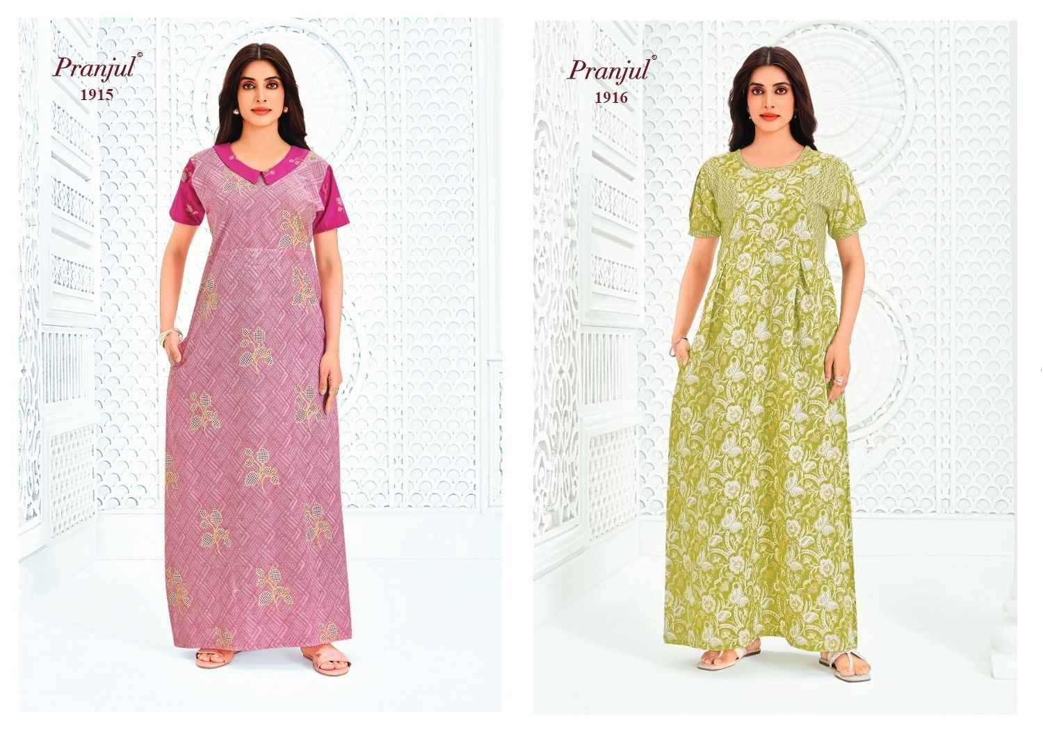 Pranjul Pragati Vol 19 Cotton Nighty 15 pcs Catalogue