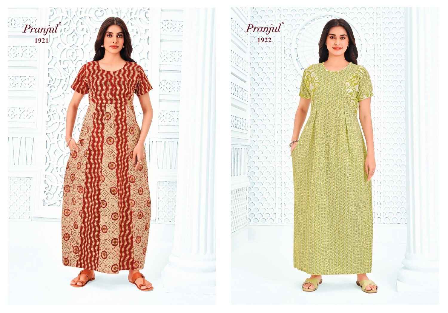 Pranjul Pragati Vol 19 Cotton Nighty 15 pcs Catalogue
